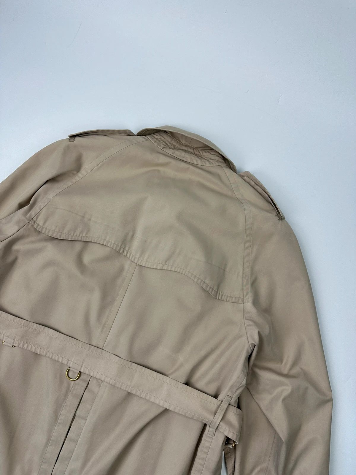 Burberry Burberrys 80’s Beige Trench Coat Jacket Double Breasted Size US L / EU 52-54 / 3 - 6 Thumbnail