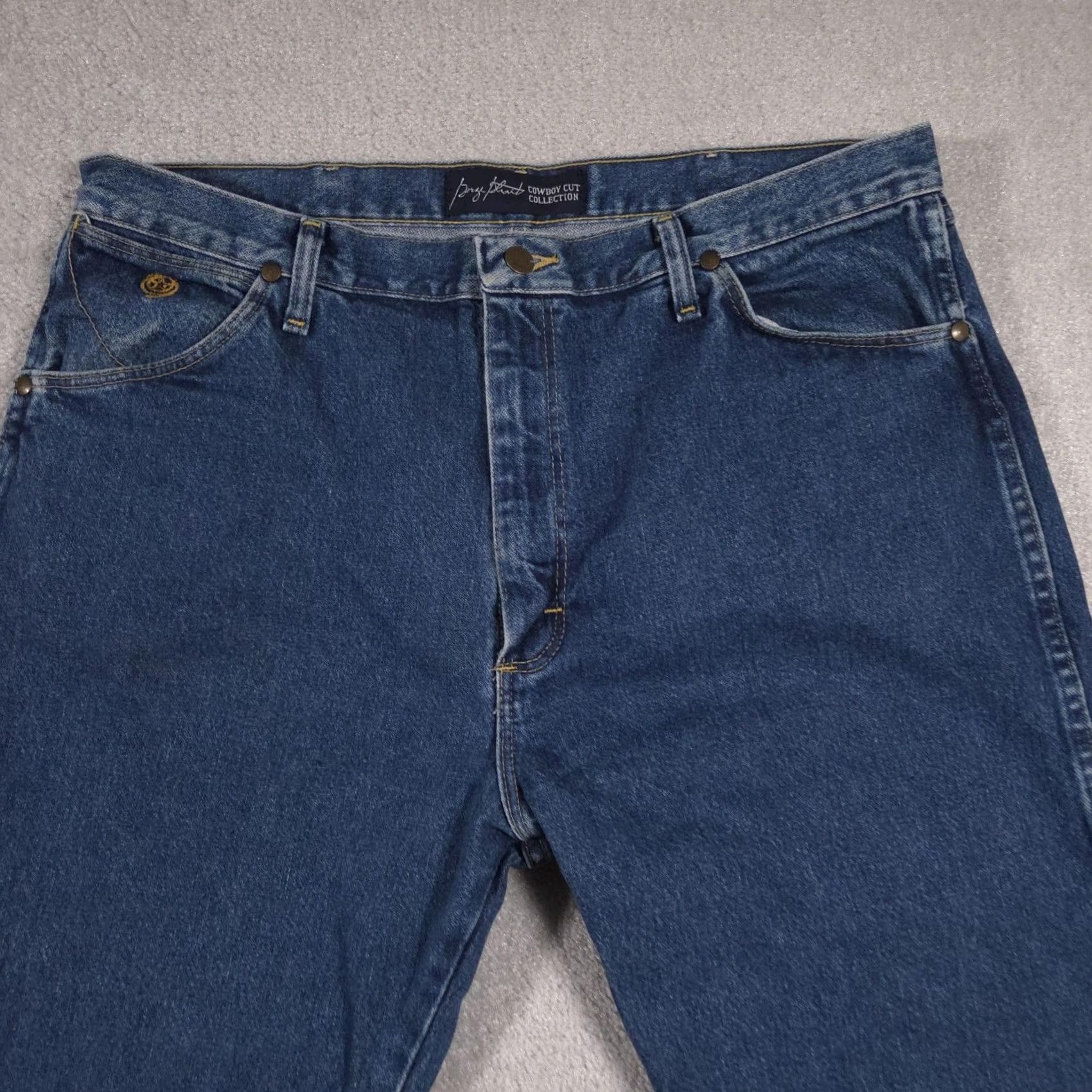 Wrangler Wrangler Cowboy Cut Jeans Mens 38x30 Blue Denim Western Classic Fit Straight Leg Size US 38 / EU 54 - 3 Thumbnail