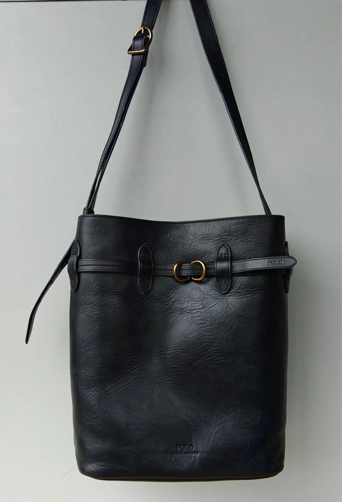Polo Ralph Lauren Polo Ralph Lauren Bellport Leather Large Bucket Bag FTP 0011 Size ONE SIZE - 1 Thumbnail
