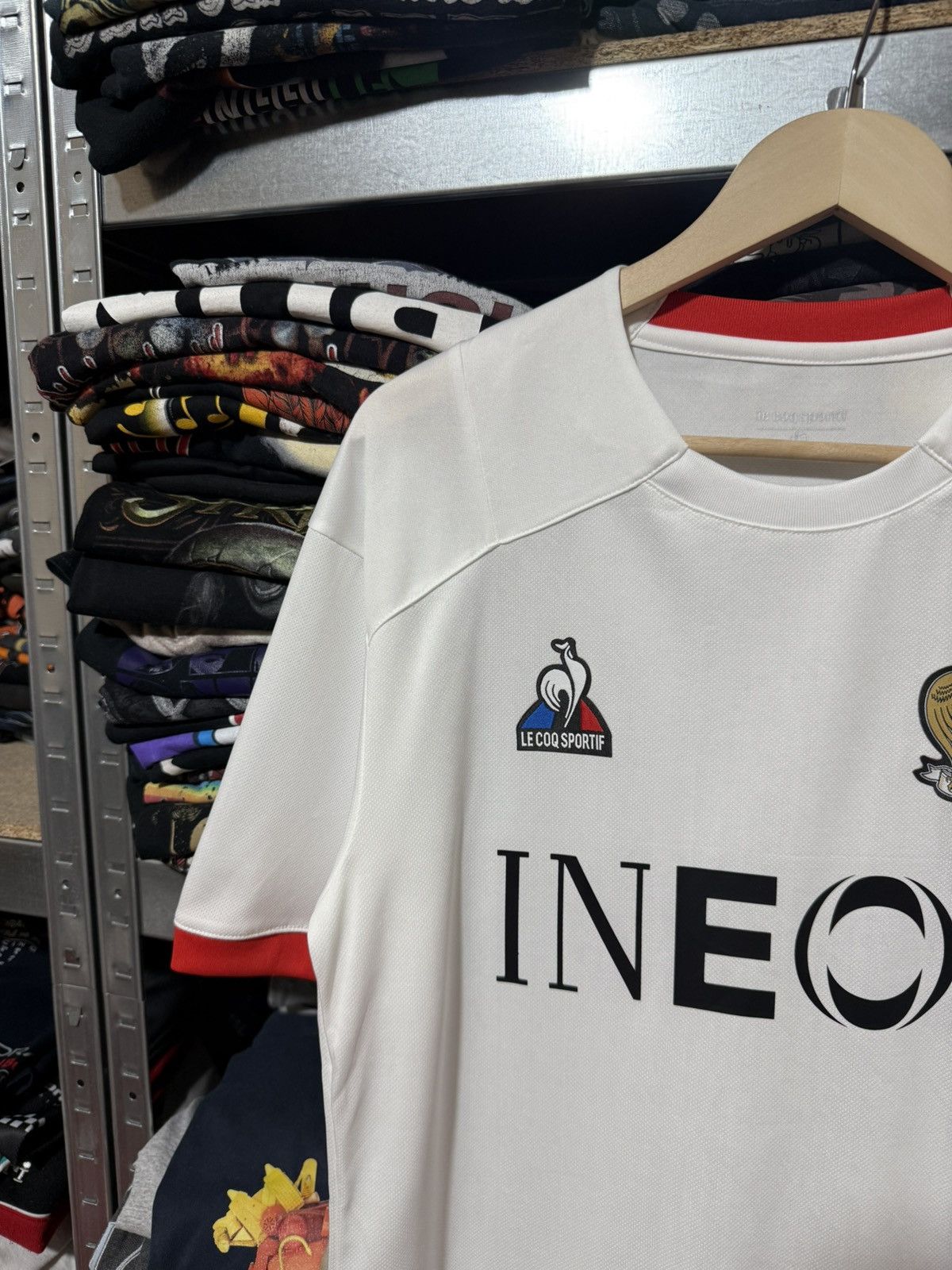 Le Coq Sportif Le Coq Spotif OGC Nice 2023 2024 Away Football Soccer Jersey Size US L / EU 52-54 / 3 - 3 Thumbnail