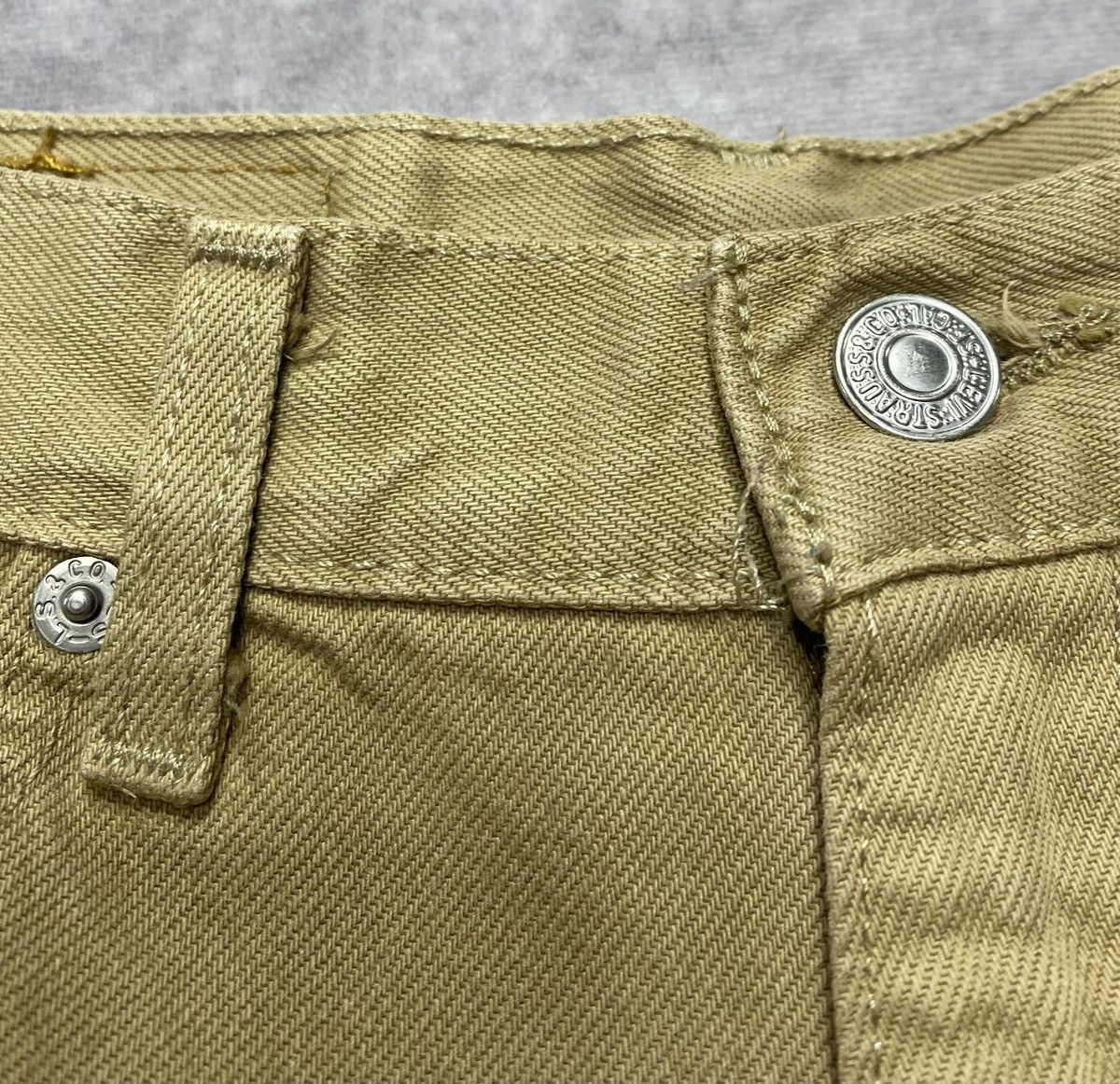 Levi's Vintage Clothing 90’s Vintage Levi Strauss 550 Denim Khaki Size US 30 / EU 46 - 4 Thumbnail