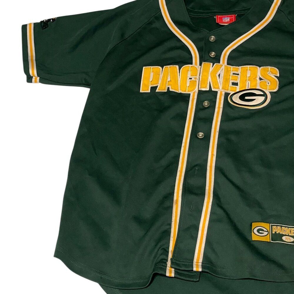 NFL Vintage 1998 Embroidered Green Bay Packers Button Up Shirt Size US L / EU 52-54 / 3 - 4 Thumbnail