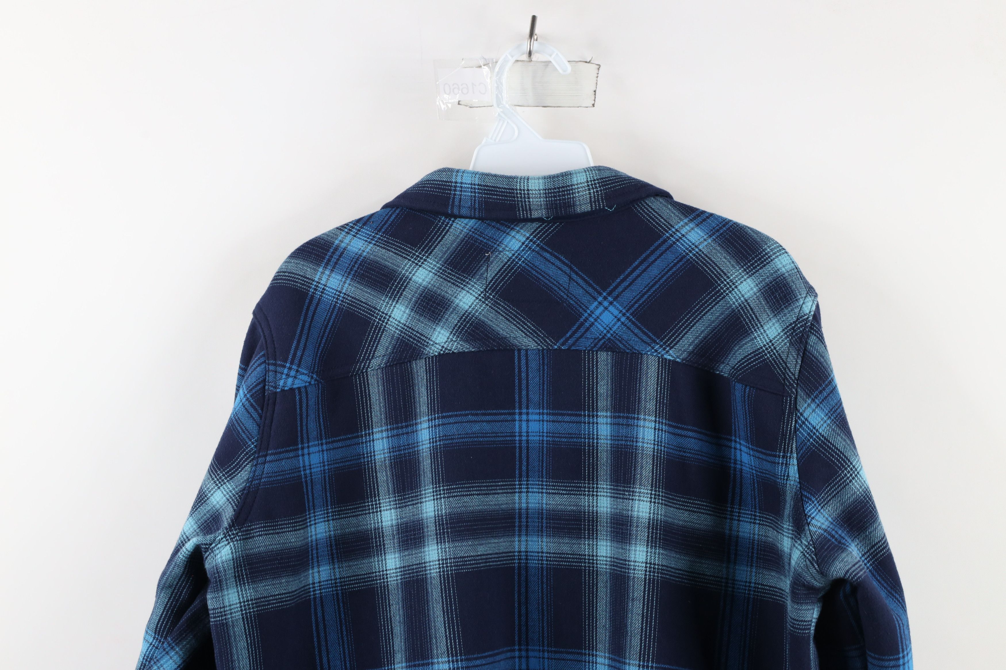 Orvis × Vintage Orvis Fleece Lined Pinnacle Flannel Button Shirt Jacket Size XL / US 12-14 / IT 48-50 - 11 Thumbnail