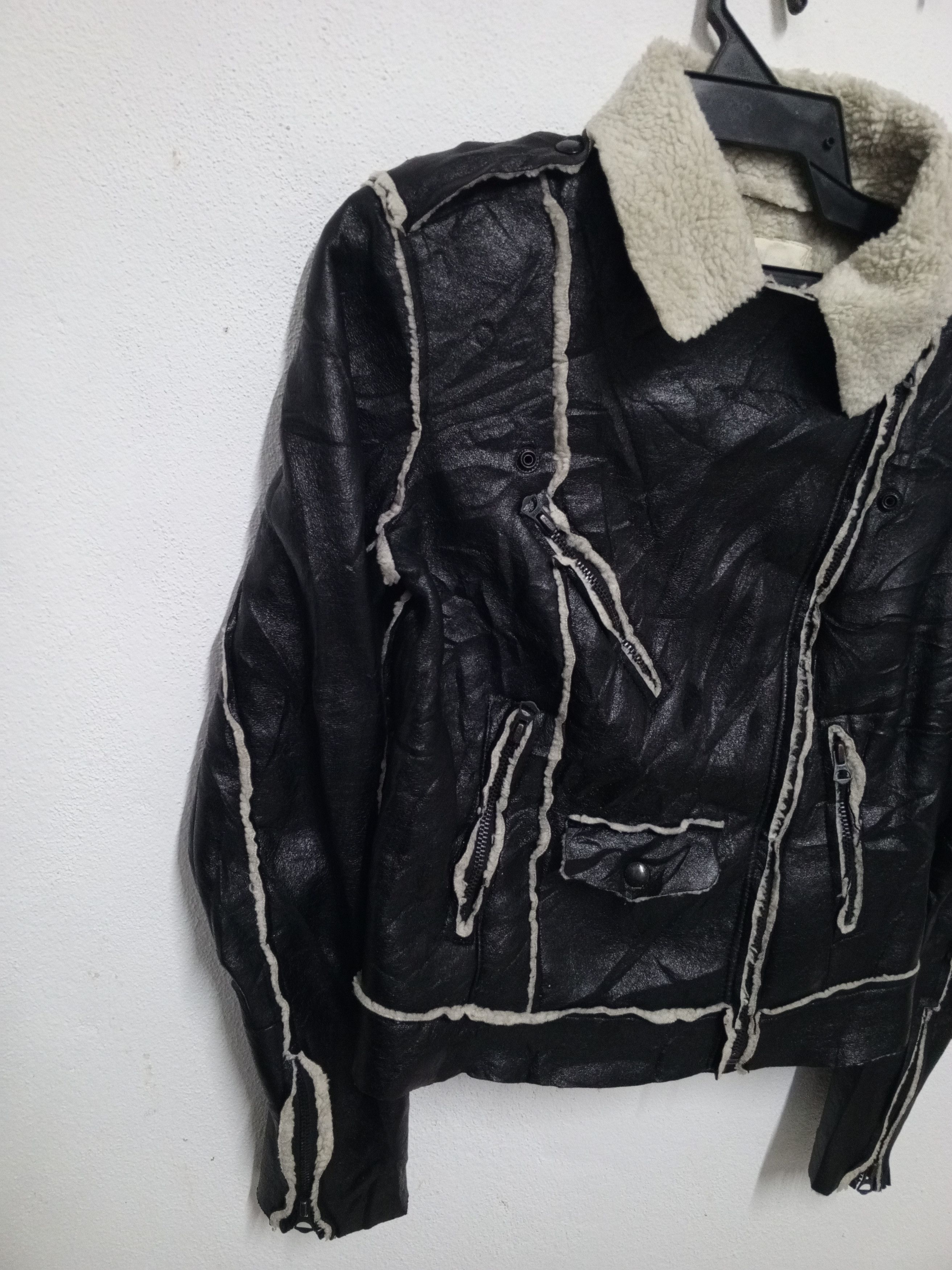 Ralph Lauren RL Denim&Supply Black Faux Leather Women's Motorcycle Jacket Size XS / US 0-2 / IT 36-38 - 5 Thumbnail