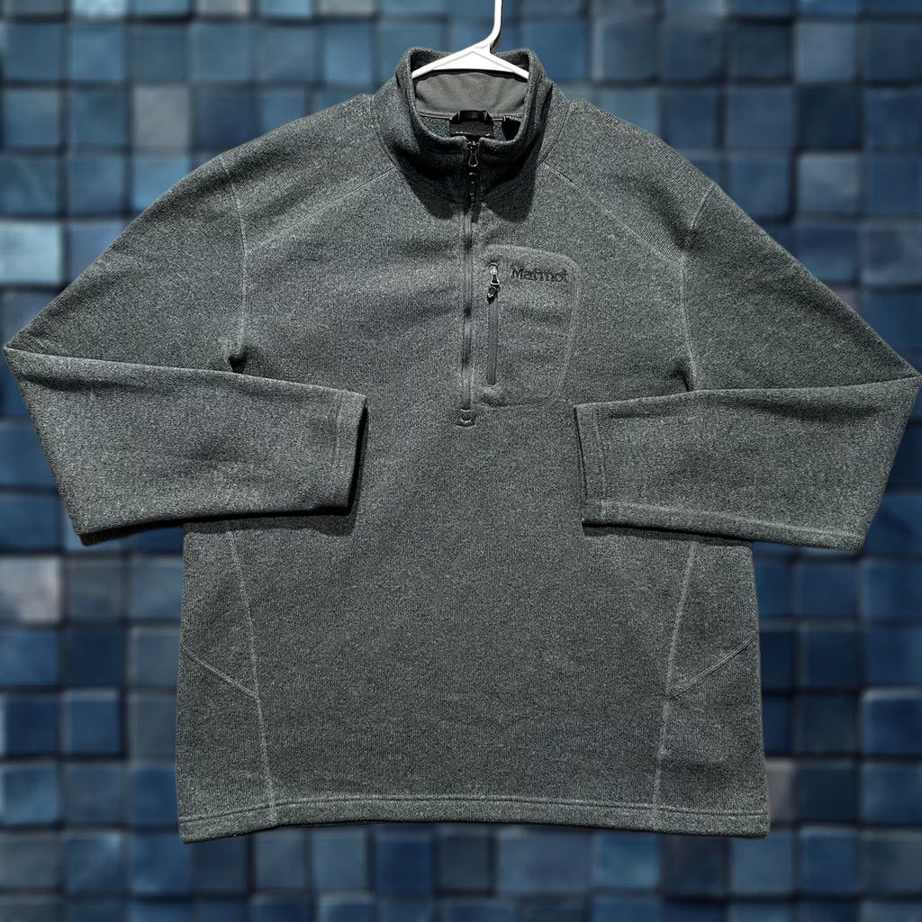 Marmot Marmot Sweater 2XL Gray/Blue Fleece Drop Line 1/2 Zip Pullover Outdoor EUC Mens Size US XXL / EU 58 / 5 - 1 Thumbnail