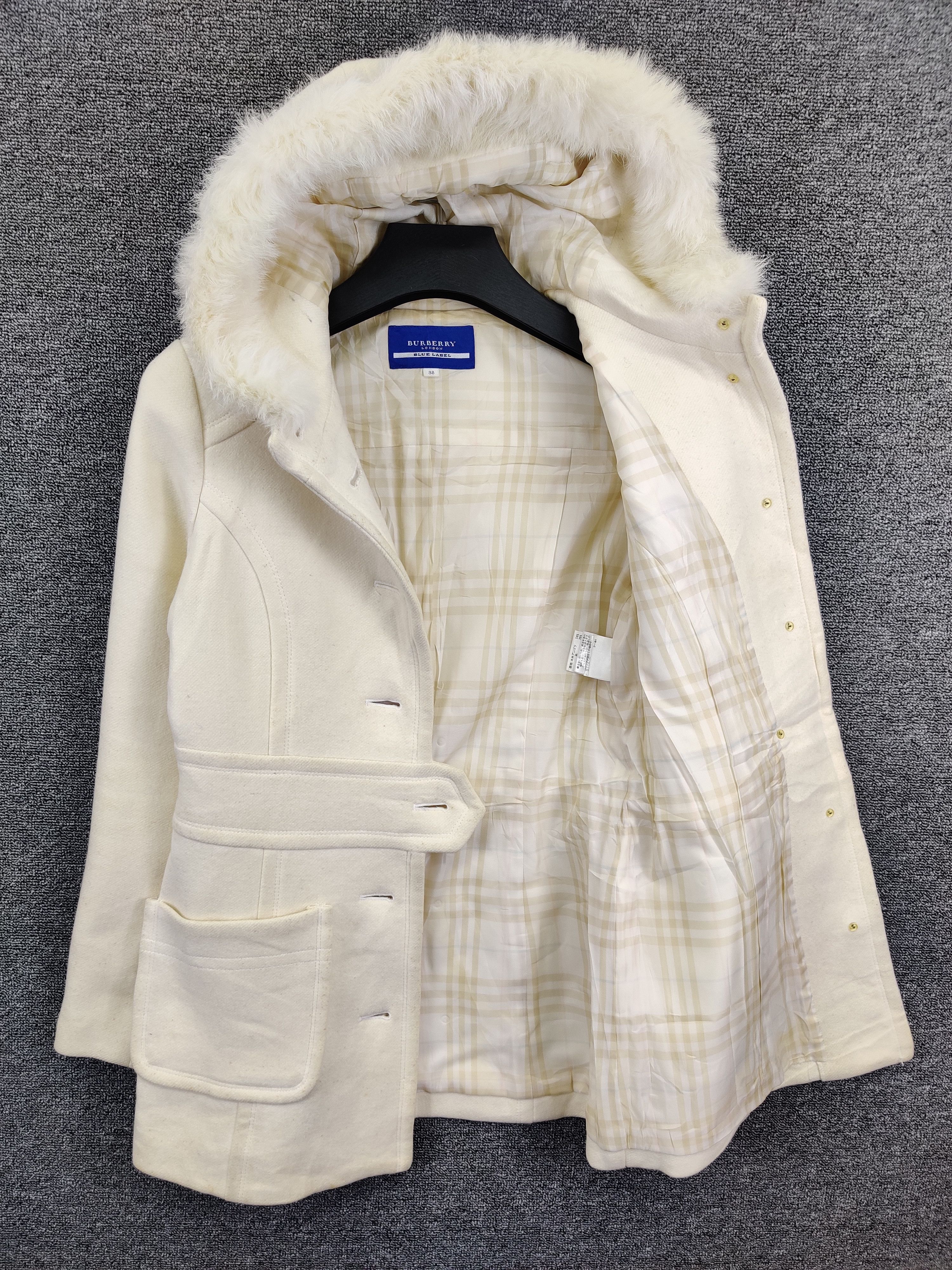 Burberry Burberry London Blue Label Wool Rabbit Fur Coat Size S / US 4 / IT 40 - 5 Thumbnail