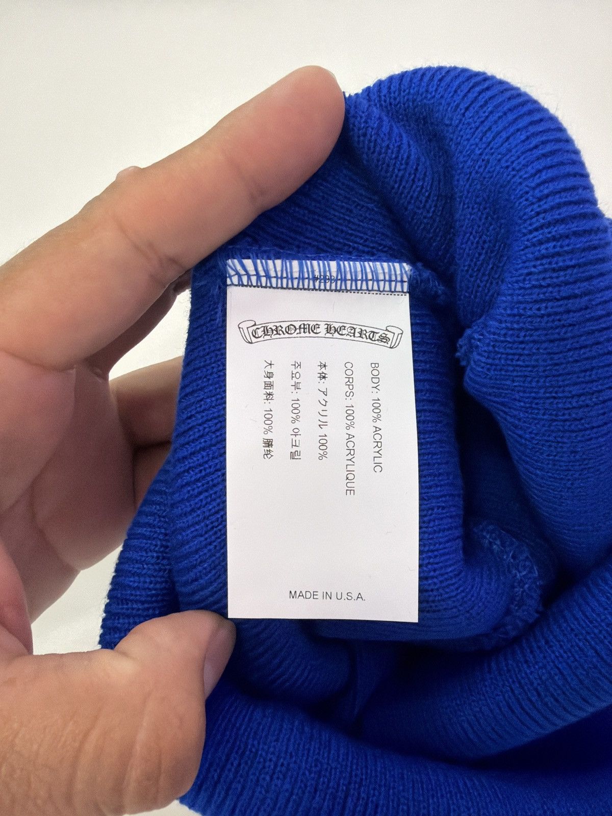 Chrome Hearts Chrome Hearts Blue CH Beanie Online Exclusive Size ONE SIZE - 3 Thumbnail