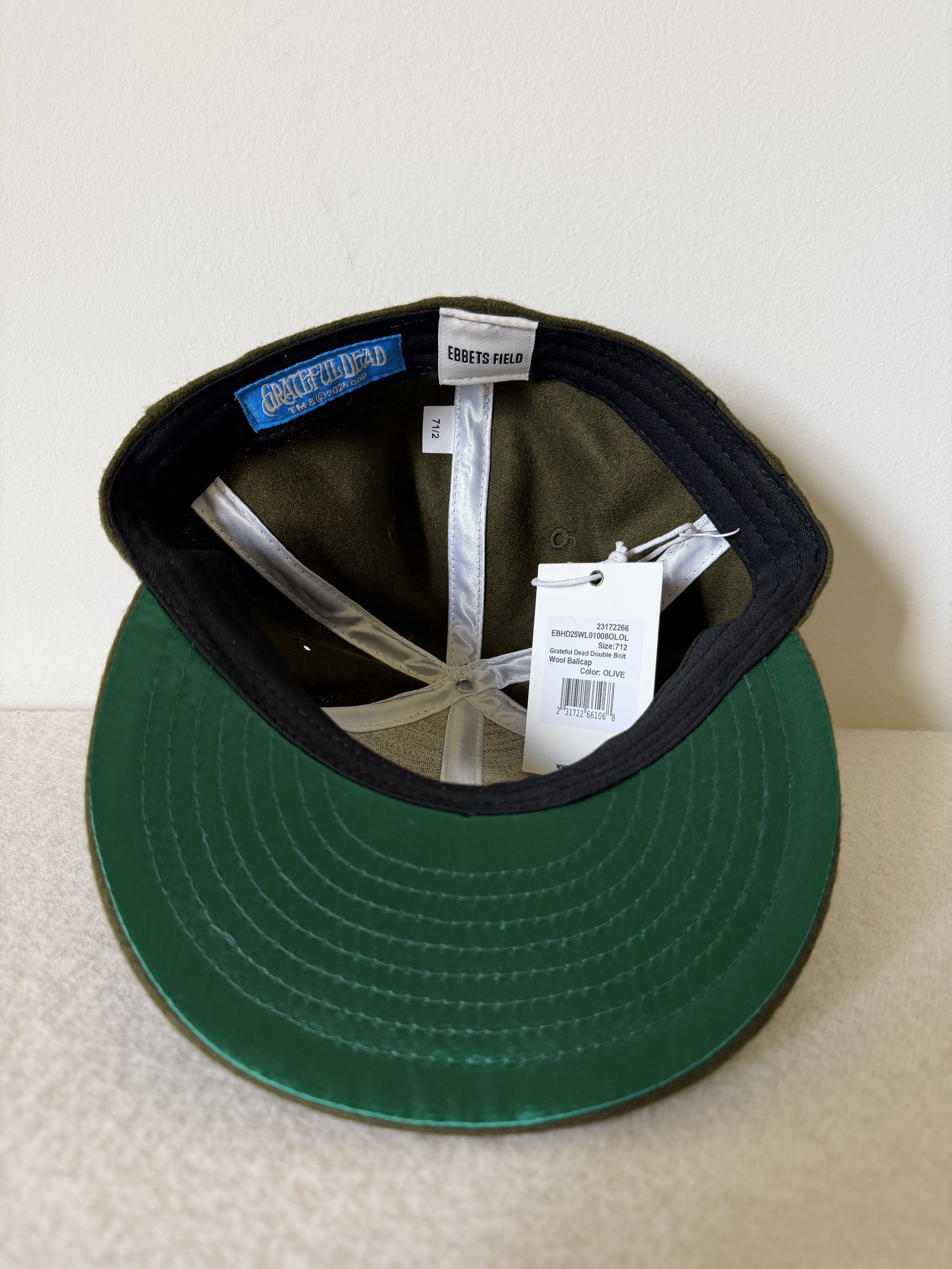Ebbets Field Flannels 7 1/2 Ebbets Field Grateful Dead Double Bolt Fitted Hat Size ONE SIZE - 5 Thumbnail
