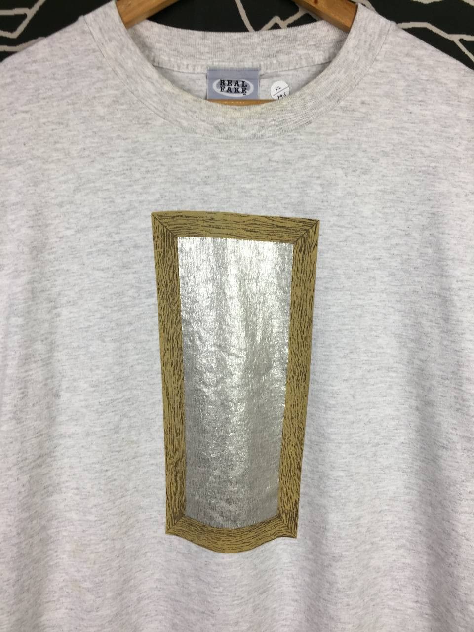 Vintage Vtg Real Fake Metallic Rectangle Print Single Stitch Tee Size US L / EU 52-54 / 3 - 3 Thumbnail