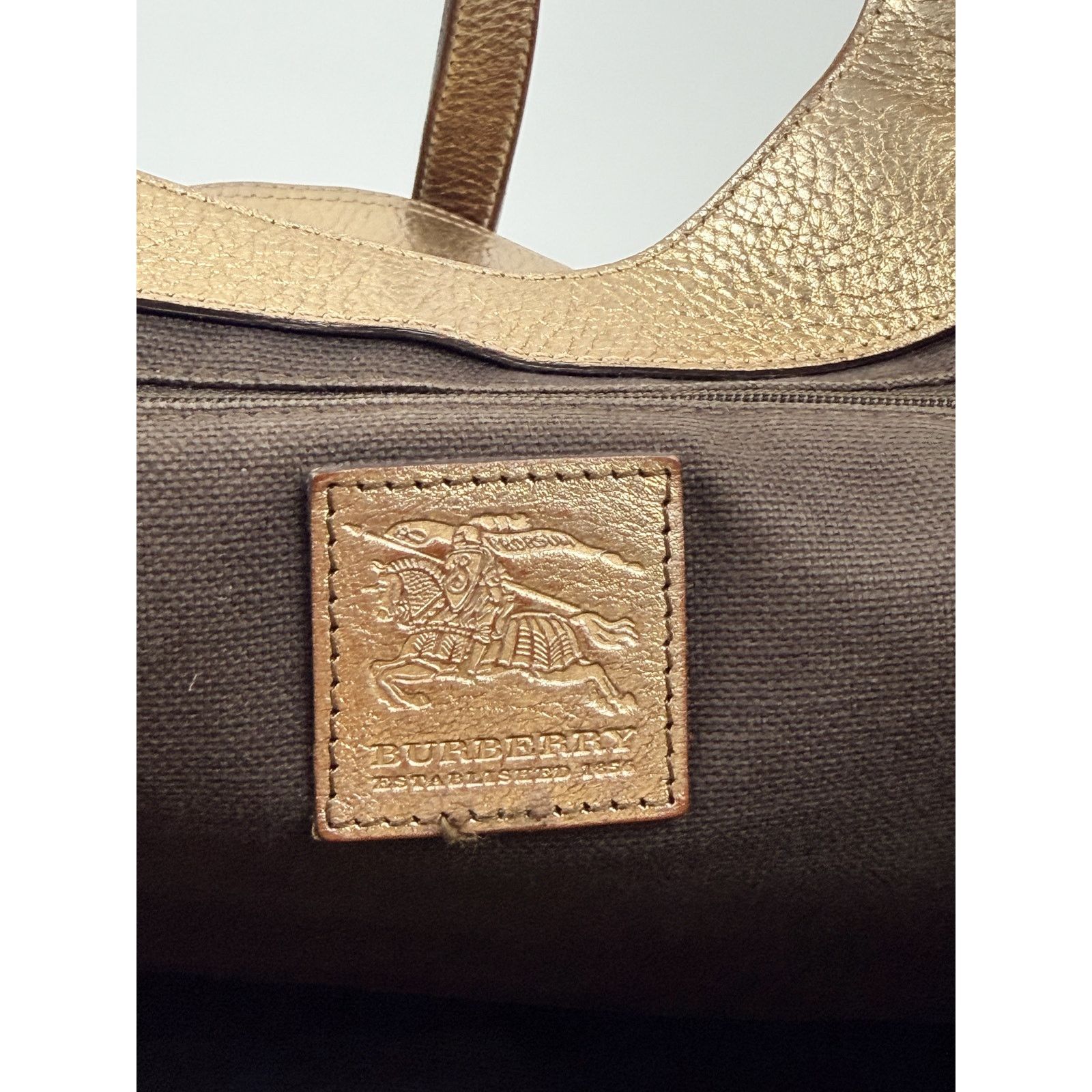Burberry Burberry Burberry Haymarket Check Gold Coated Bag Size ONE SIZE - 11 Thumbnail