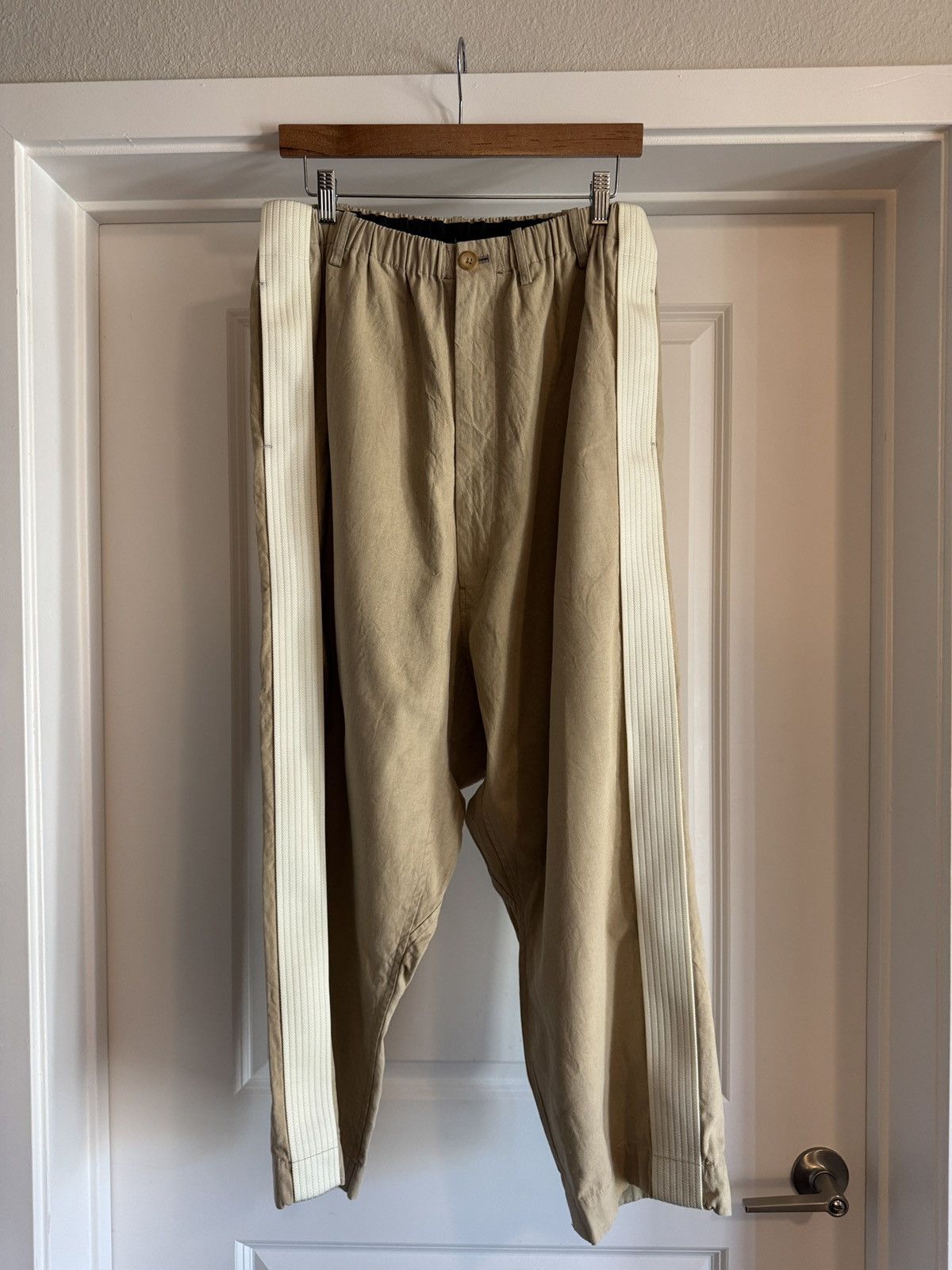 Yohji Yamamoto 00ss seatbelt drop crotch trousers Size US 31 - 1 Thumbnail