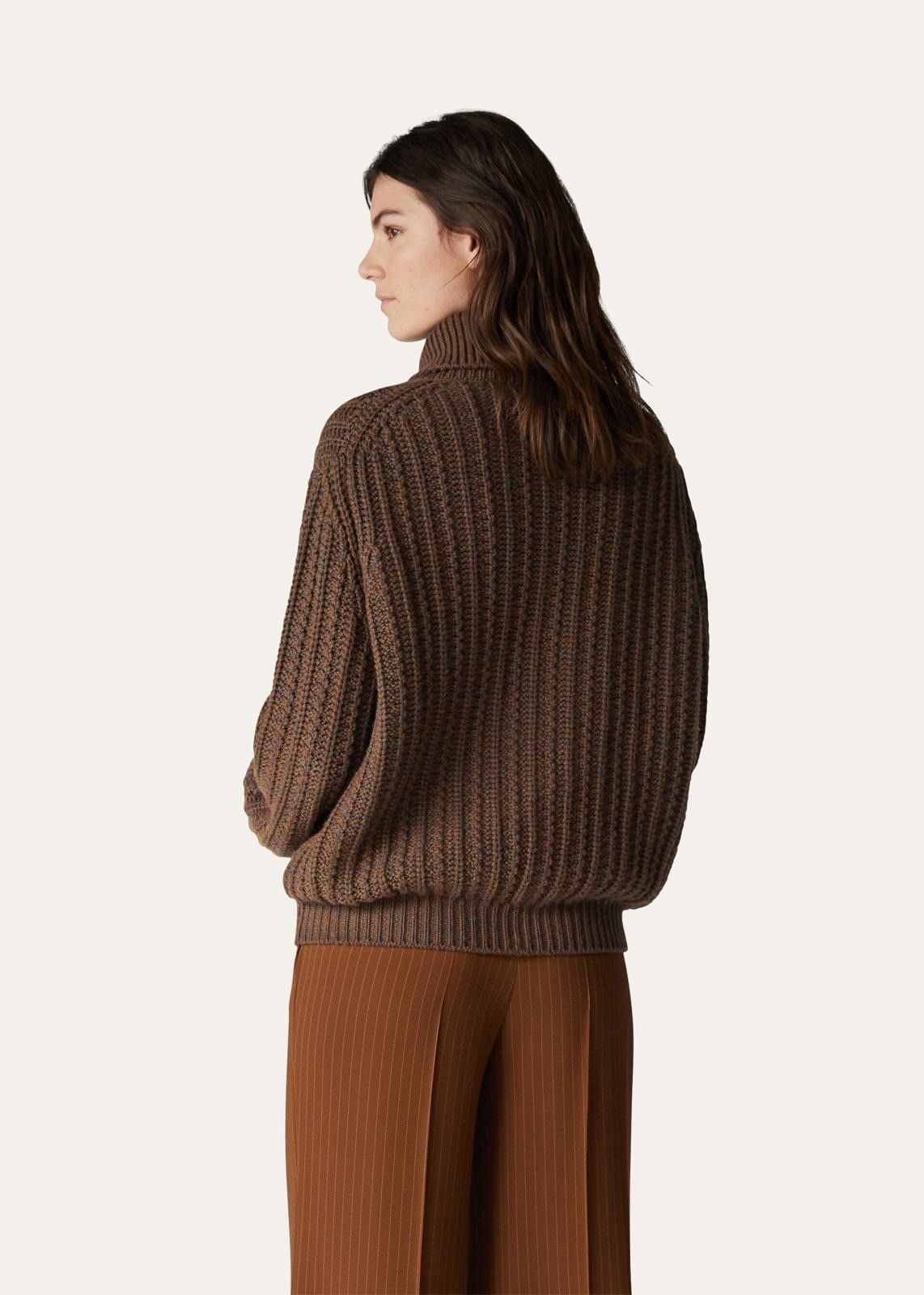 Loro Piana o1srvl11e0824 Waipara Half Zipper Sweater in Brown Size XXL / US 16-18 / IT 52-54 - 3 Thumbnail