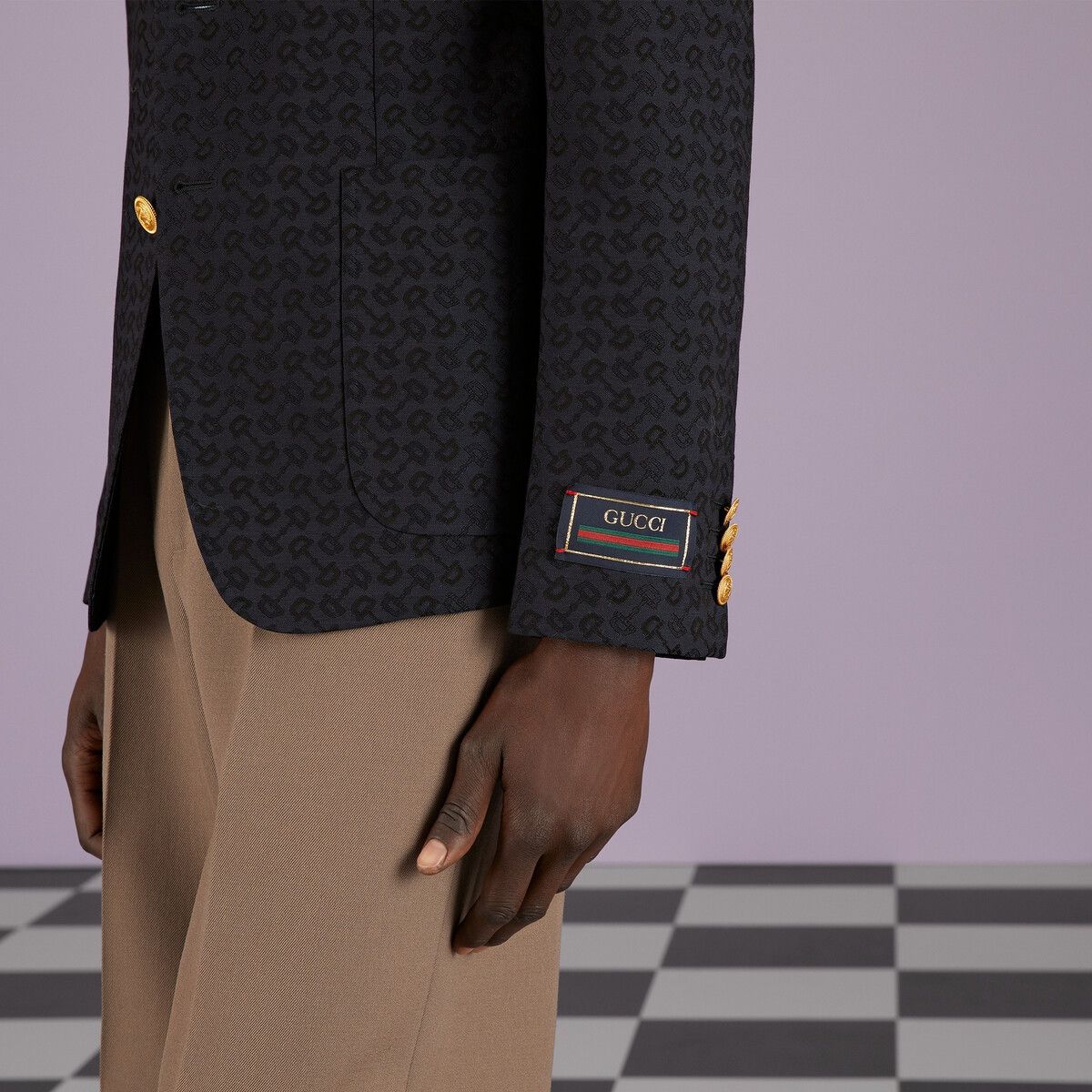 Gucci o1mt1gz0725 Horsebit Cotton Wool Formal Jacket in Dark Blue Size US M / EU 48-50 / 2 - 3 Thumbnail