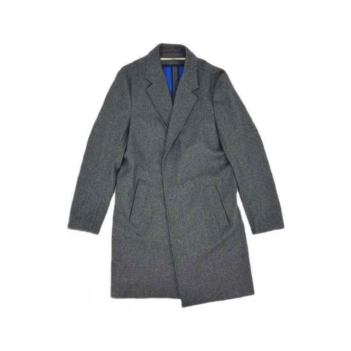 Kenzo KENZO Gray Long Wool Coat for Men -2507 Size US L / EU 52-54 / 3 - 2 Thumbnail