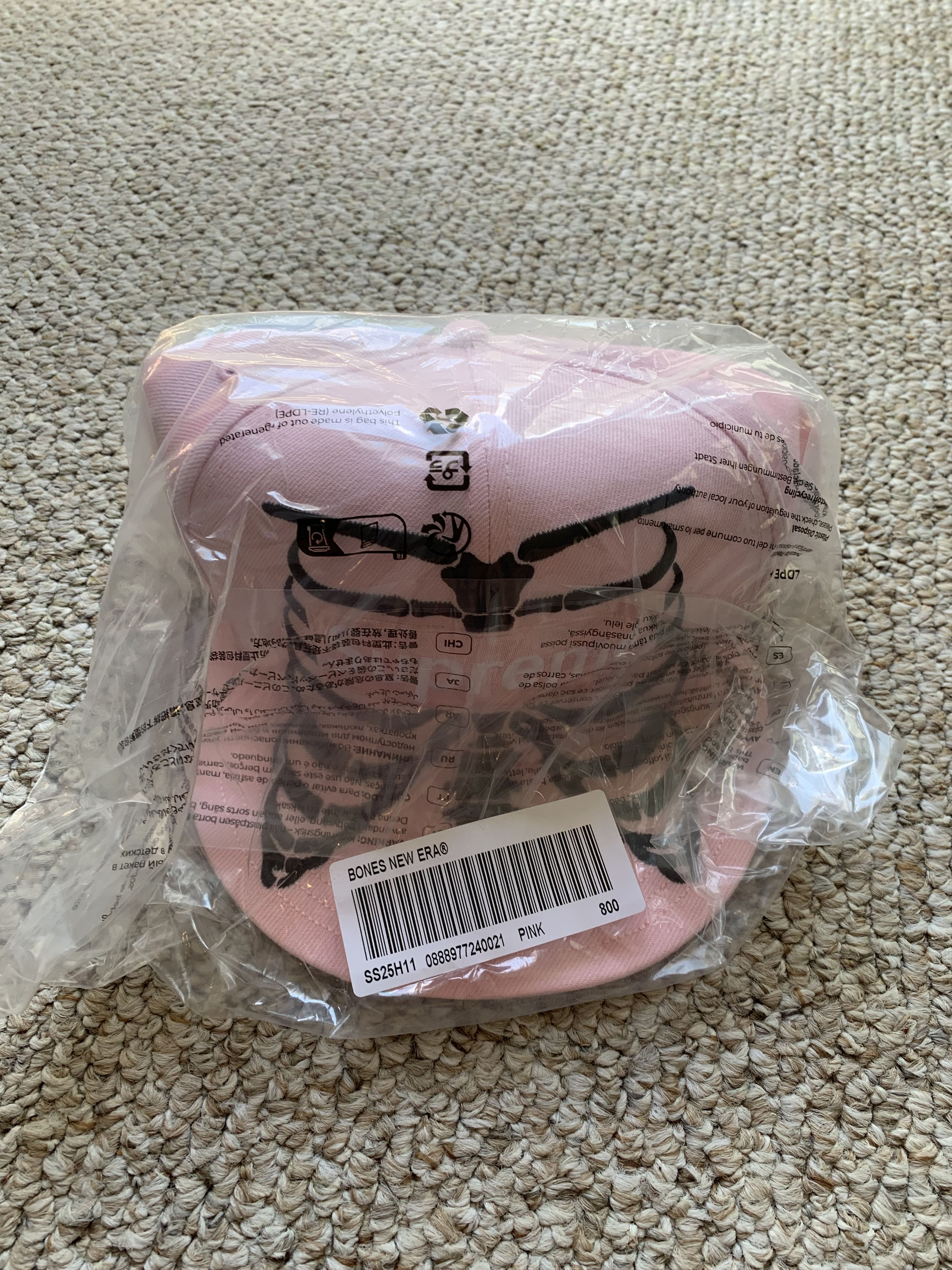 Supreme Size 8 Cam'ron Bones New Era PINK Size ONE SIZE - 1 Thumbnail