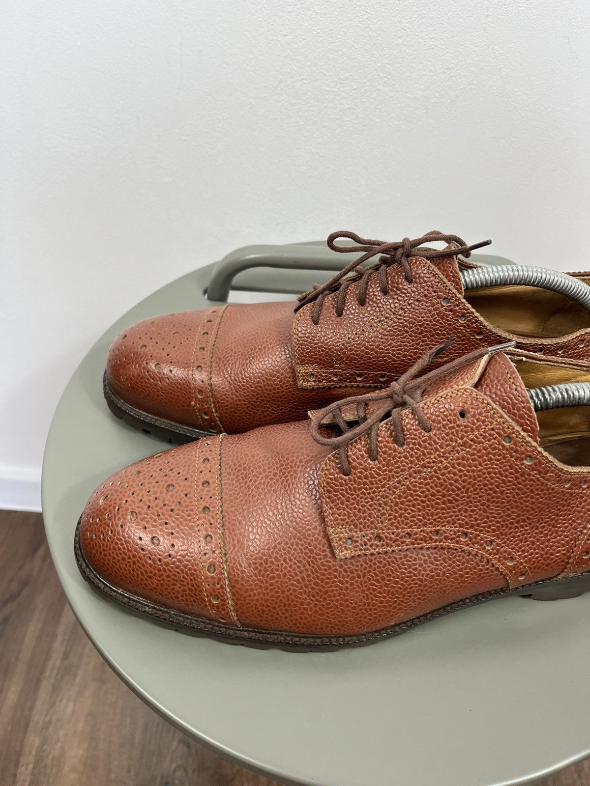 Other Leather Brogue Derby Shoes Vibram Sole Brown Lace Up Size 45 Size US 11 / EU 44 - 8 Thumbnail