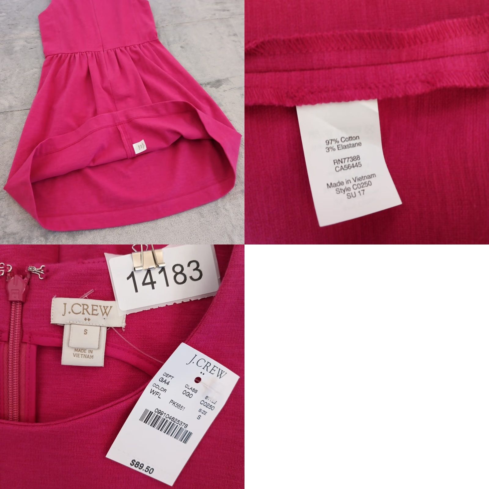J.Crew J.CREW Dress Small Pink Knee Length Sleeveless Fit & Flare Women Regular Size S Size S / US 4 / IT 40 - 8 Thumbnail