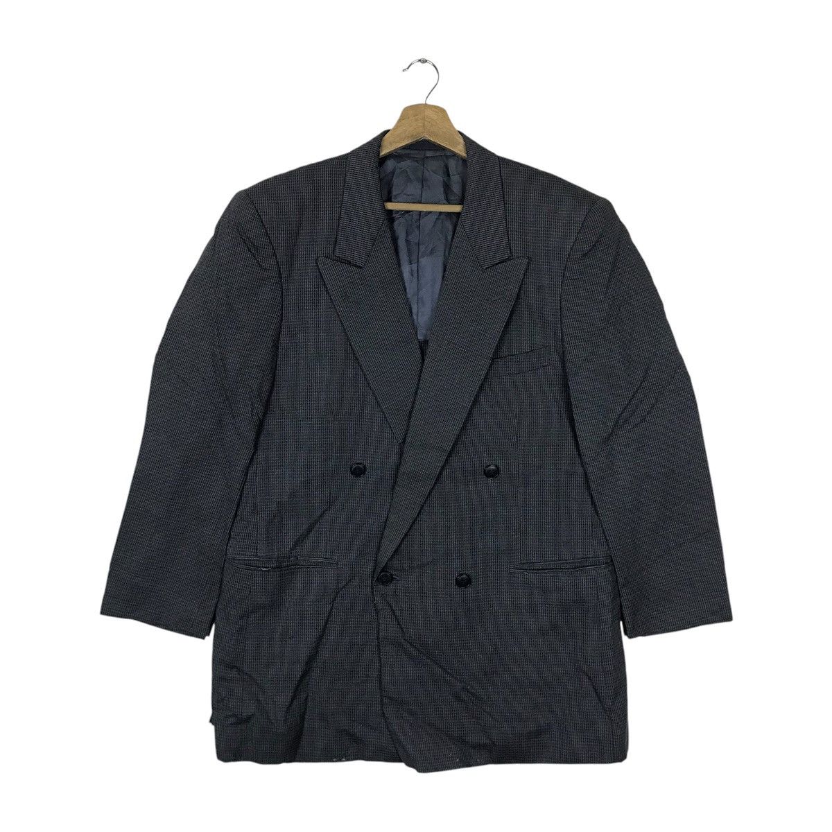 Hanae Mori Vintage Hanae Mori Monsieur Flat Button Double Breasted Coat Size US M / EU 48-50 / 2 - 1 Thumbnail