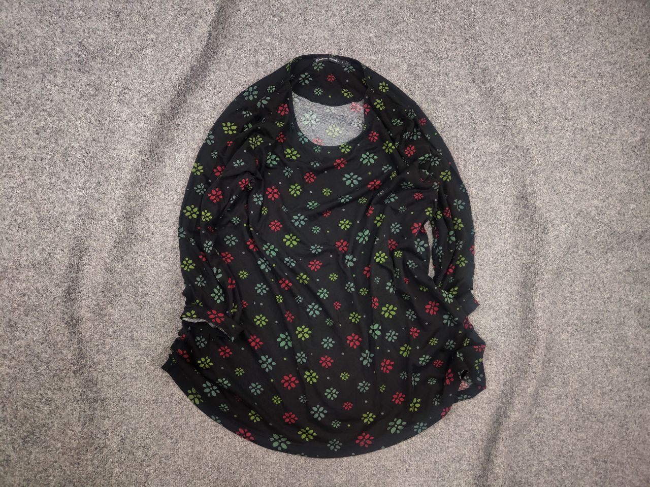 Gudrun Sjoden Gudrun Sjöden German Design Blouse Tunika Black Floral Size L / US 10 / IT 46 - 1 Thumbnail