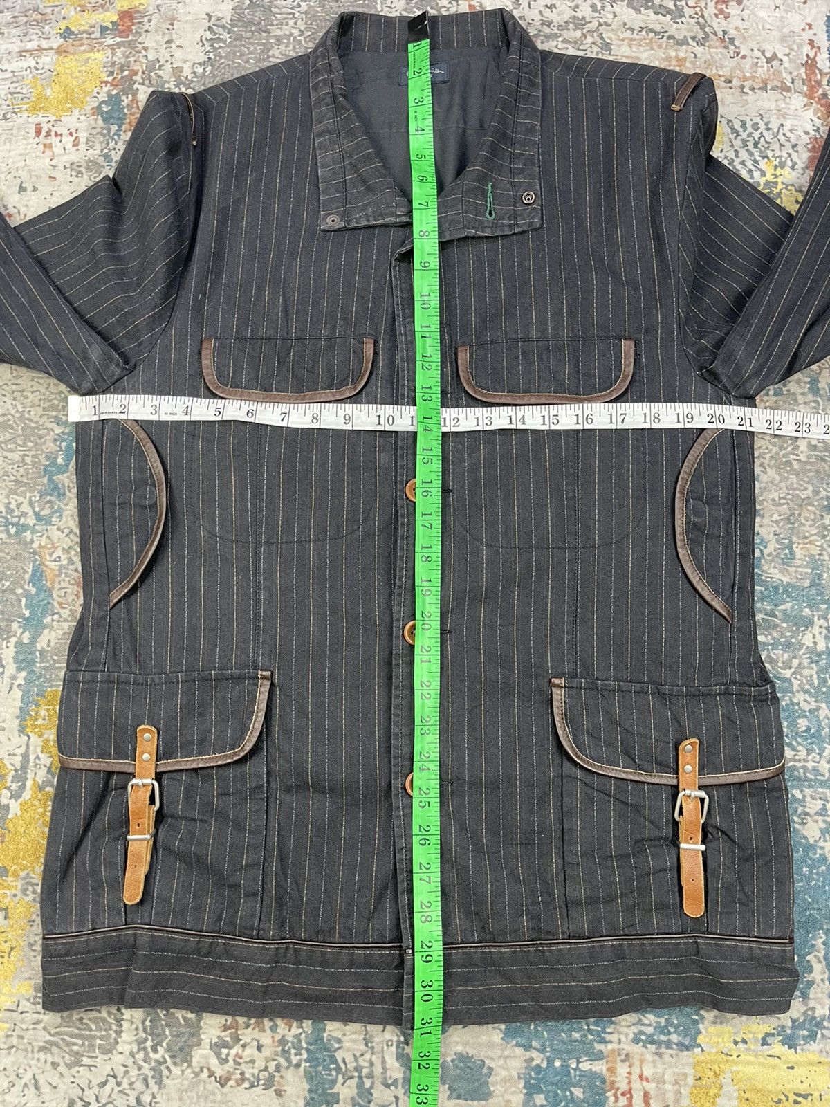 Paul Smith Paul Smith Jeans Pinstripe Cowhide Trim Multi Pocket Size US M / EU 48-50 / 2 - 11 Thumbnail