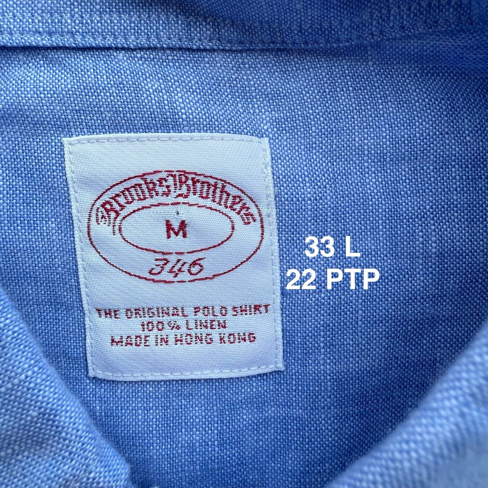 Brooks Brothers Brooks Brothers Linen Shirt Medium Blue Button Up New York Size US M / EU 48-50 / 2 - 6 Thumbnail