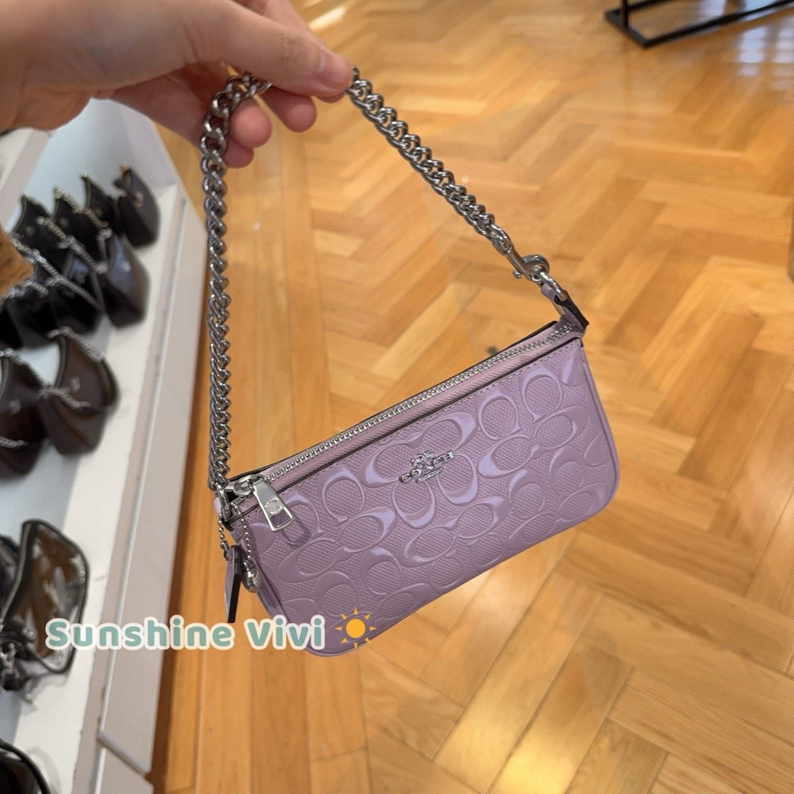 Coach NWT Coach Nolita 19 In Signature Leather Heart Charm CCZ27 Size ONE SIZE - 3 Thumbnail