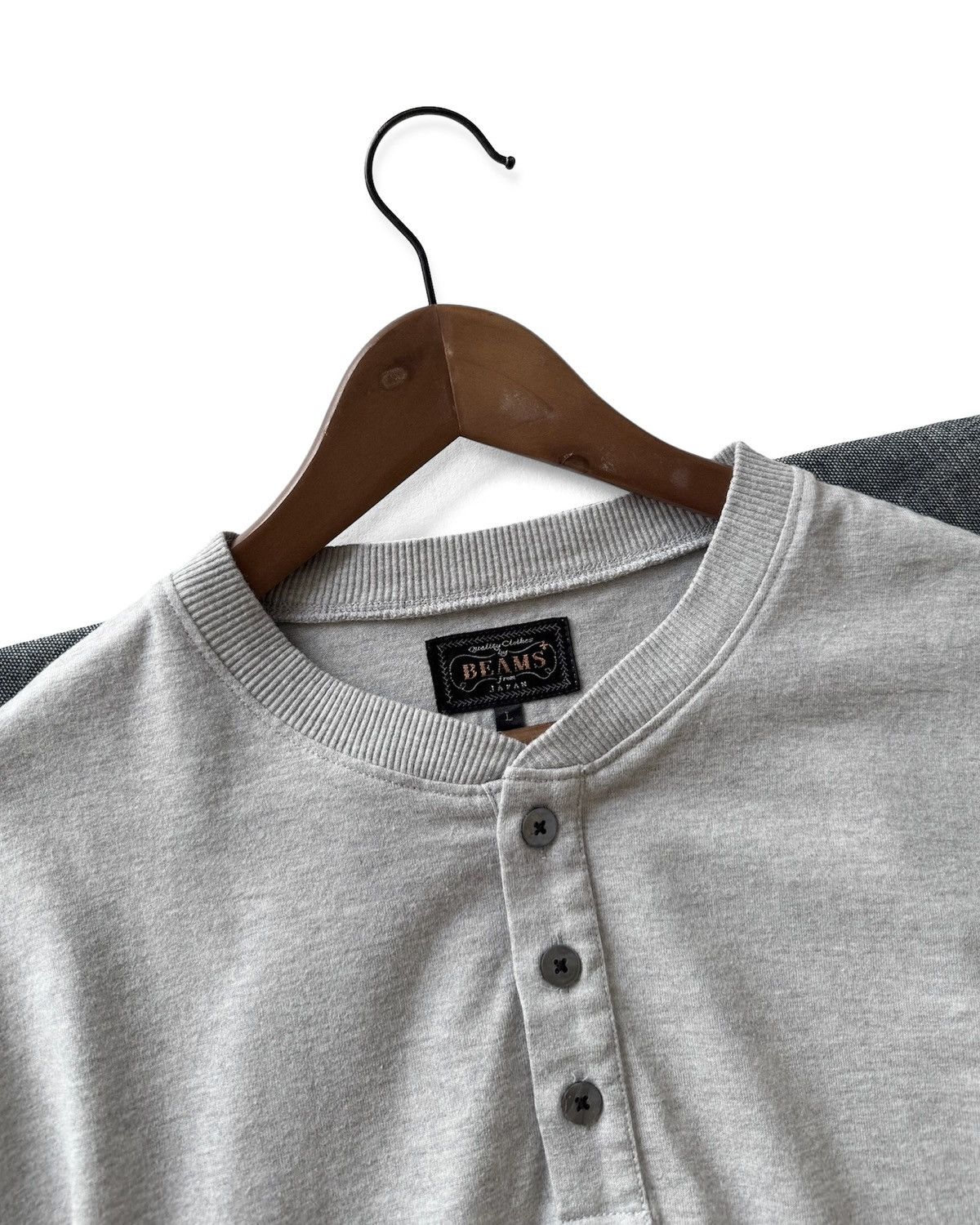 Beams Japan BEAMS+ HENLEY SHIRT Size US L / EU 52-54 / 3 - 2 Thumbnail