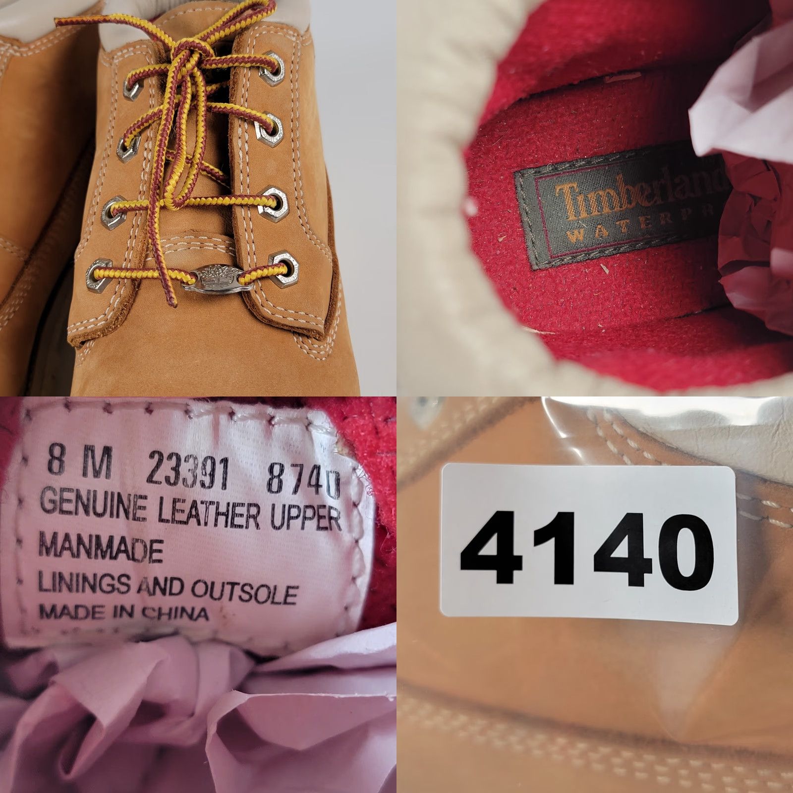 Timberland TIMBERLAND Nellie Waterproof Wheat Chukka Boots Women's 8M Casual Leather Lace Up Boots Size US 8 / IT 38 - 9 Thumbnail