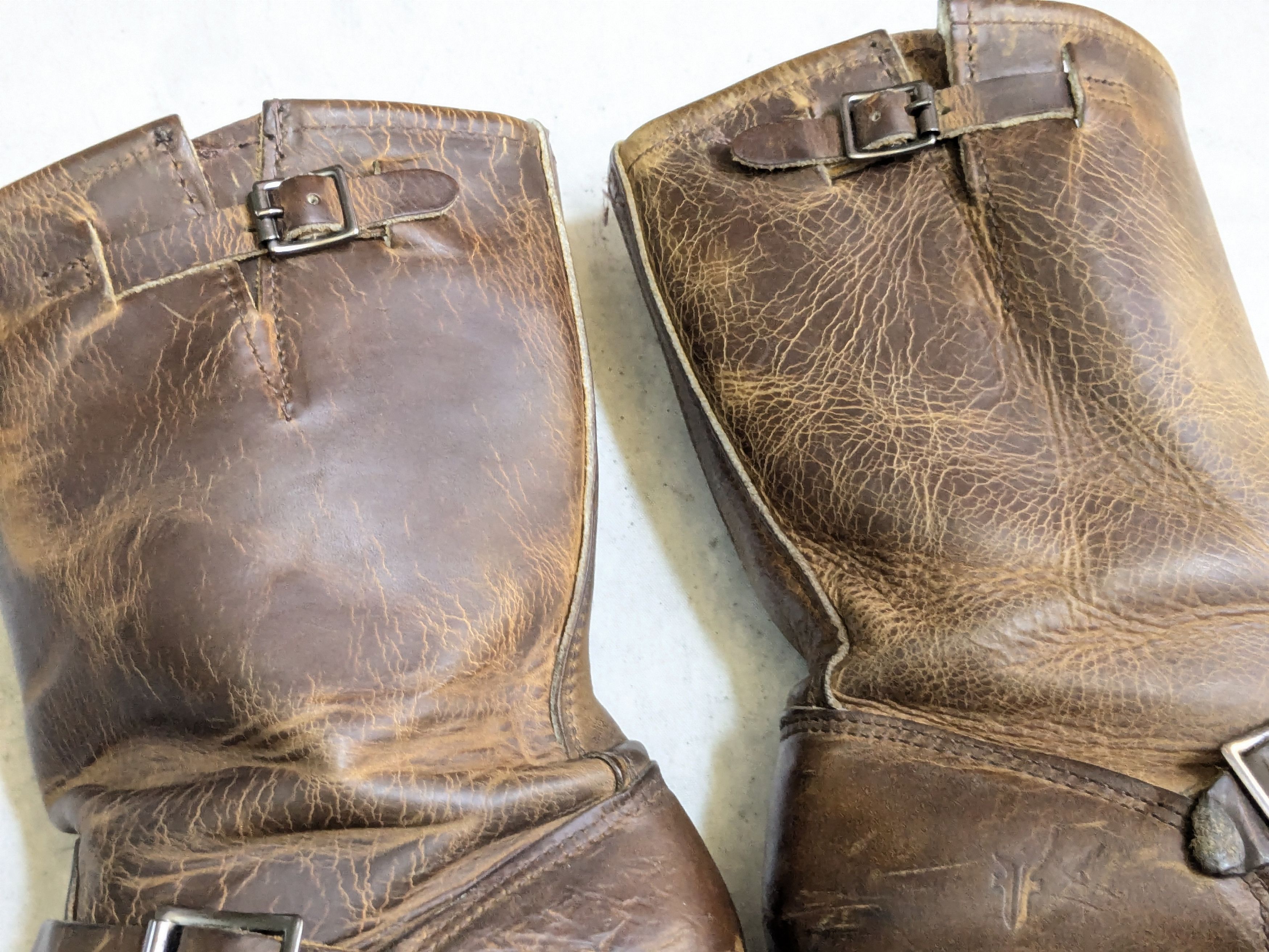 Frye Frye Engineer Boots Brown 9 M Leather Strap Buckle Size US 9 / EU 42 - 9 Thumbnail