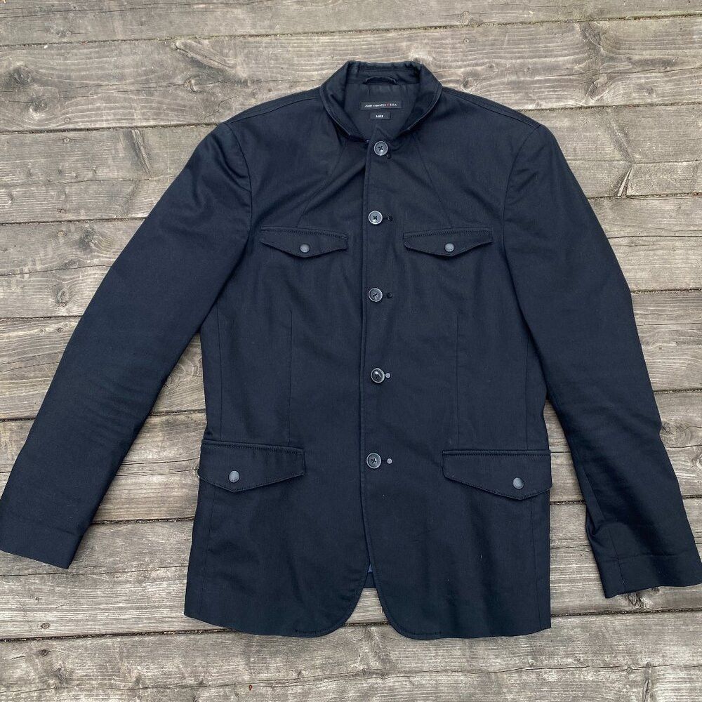 John Varvatos FW15 John Varvatos Luxe Cotton Utility Jacket Size 40 Black Size US L / EU 52-54 / 3 - 2 Thumbnail