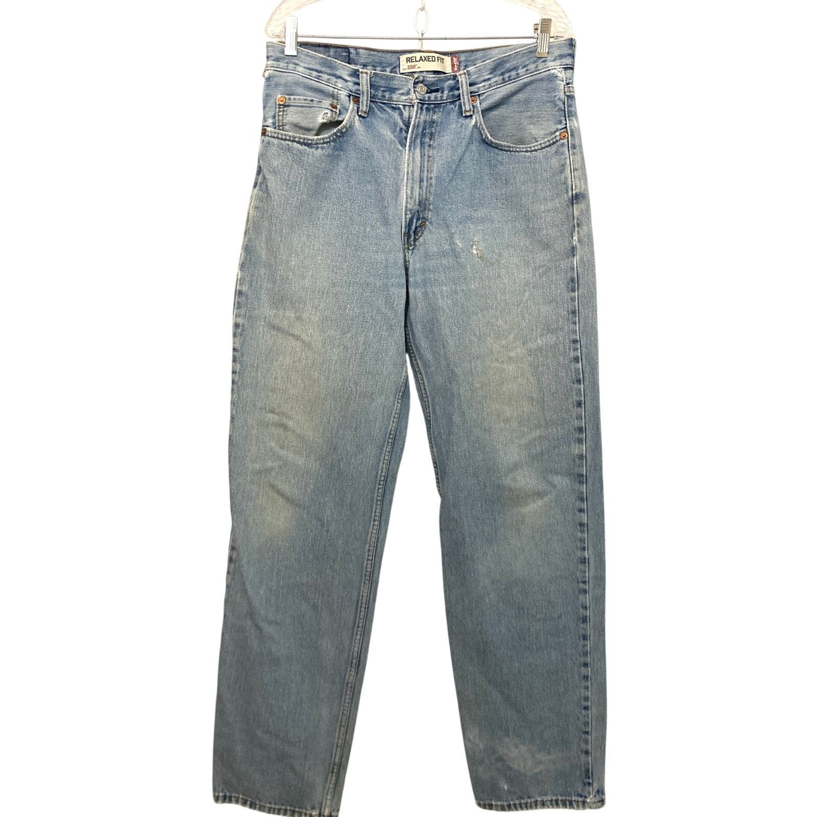 Levi's Vintage Levi’s Blue Jeans Distressed Denim Light Blue Pants Size US 34 / EU 50 - 1 Thumbnail