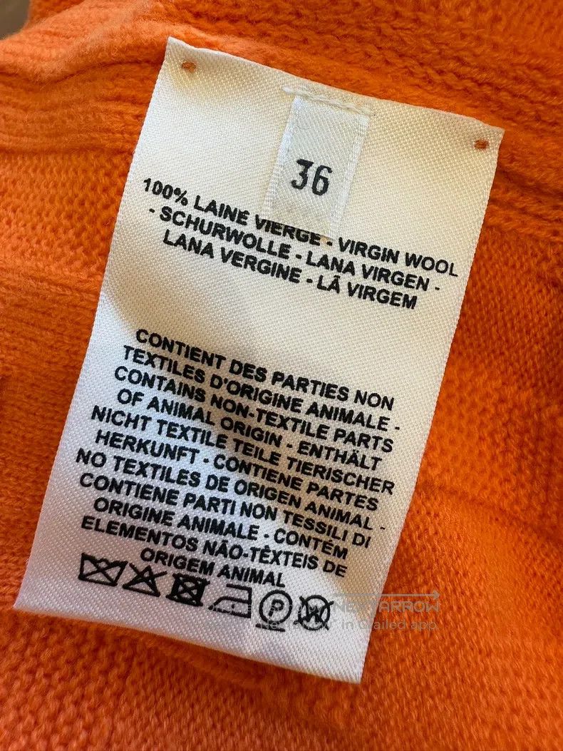 Hermes Hermes Orange wool cardigan, pure cashmere material Size XS / US 0-2 / IT 36-38 - 4 Thumbnail