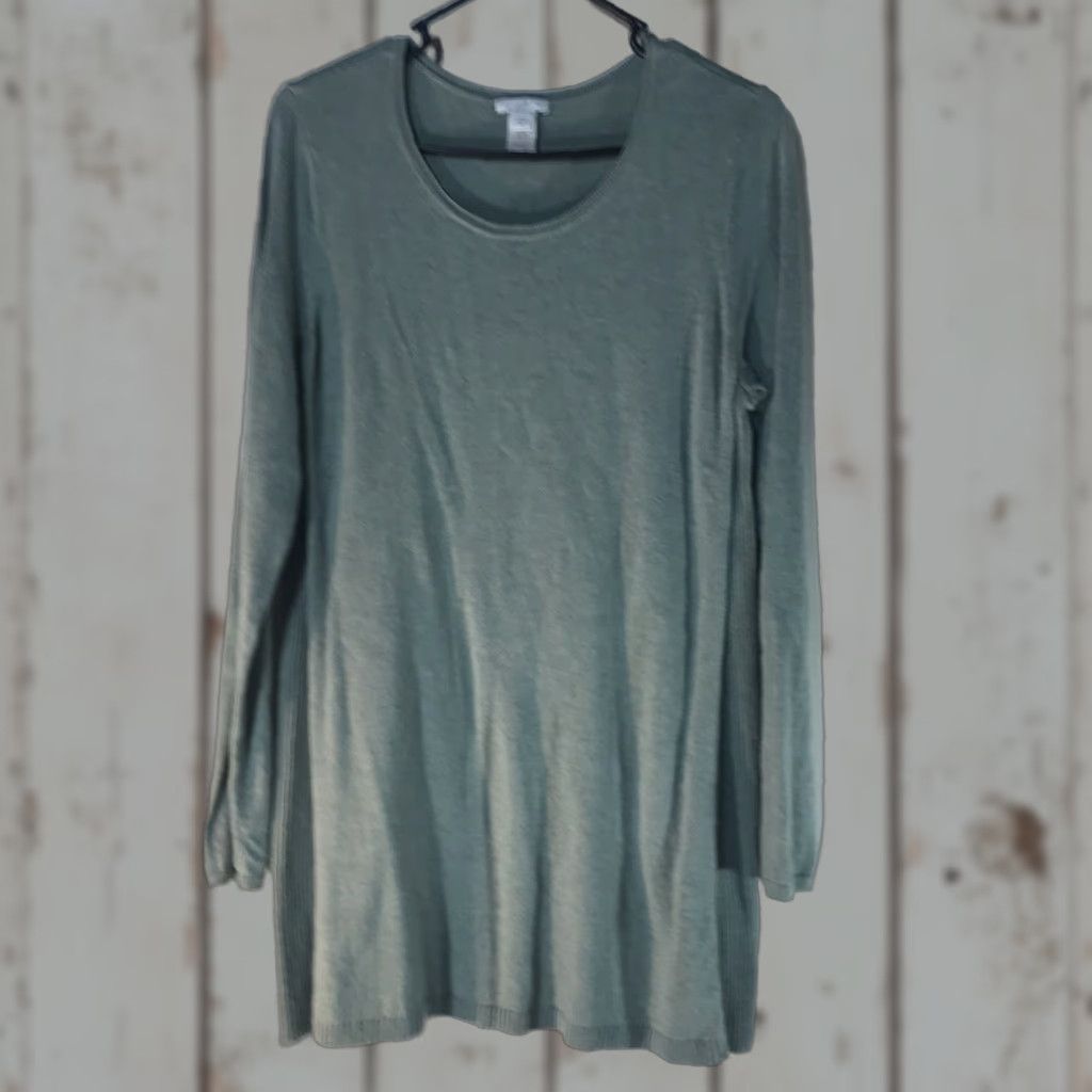 J. Jill J. Jill Women's Sweater Tunic M Green Lightweight Knit Casual Long Sleeve Fall Winter Size M / US 6-8 / IT 42-44 - 1 Thumbnail