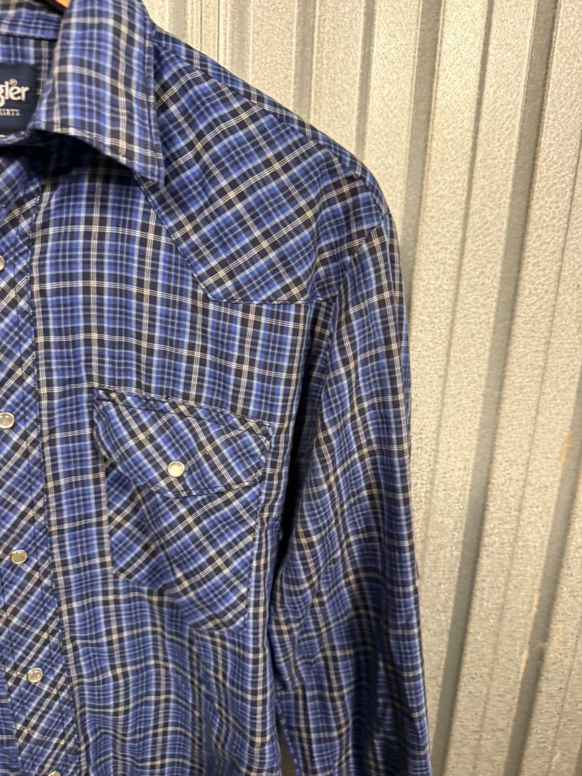 Wrangler Vintage Wrangler Western Pearl Snap Button Up Plaid Shirt Size US L / EU 52-54 / 3 - 5 Thumbnail