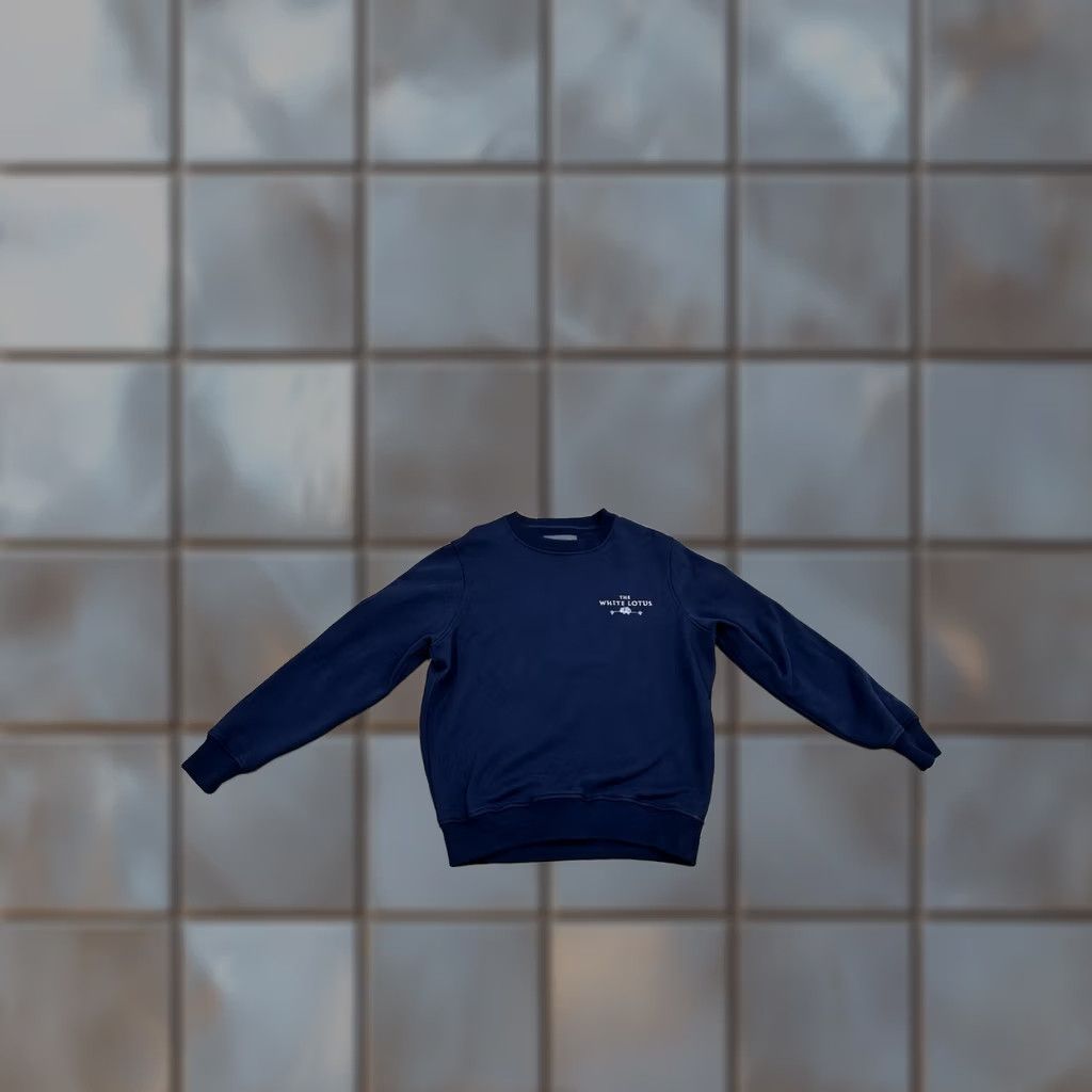 Abercrombie & Fitch Abercrombie White Lotus Sweatshirt Adult Small Navy Unisex Size S / US 4 / IT 40 - 1 Thumbnail