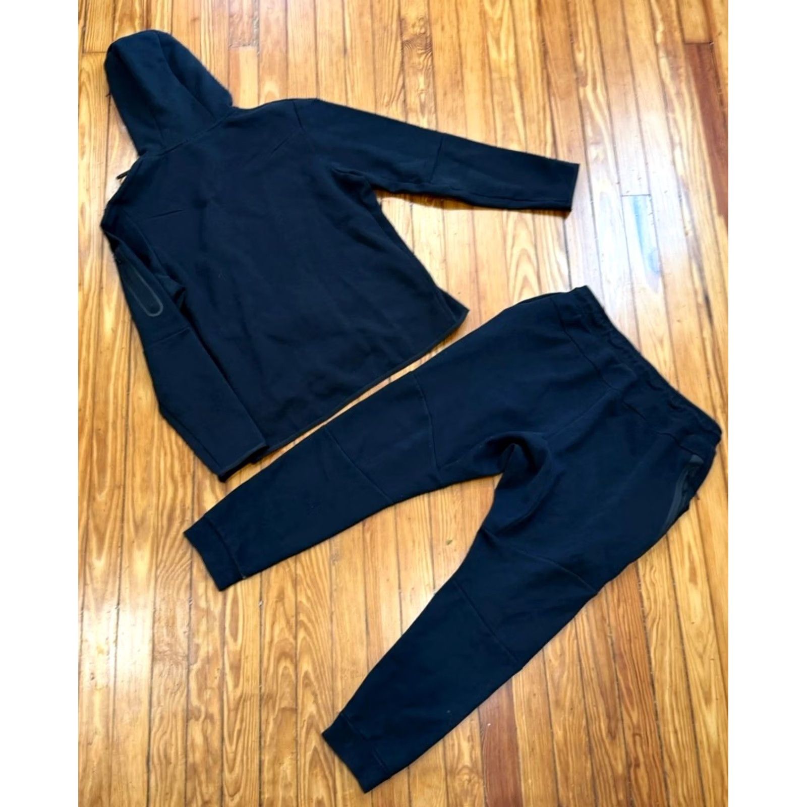 Nike Nike Sportswear Tech Fleece Black Sweatshirt Tracksuit Men L/XL Set Zip Hoodie Pants Slim 2 Piece Athletic Athleisure Pockets Size US L / EU 52-54 / 3 - 2 Thumbnail