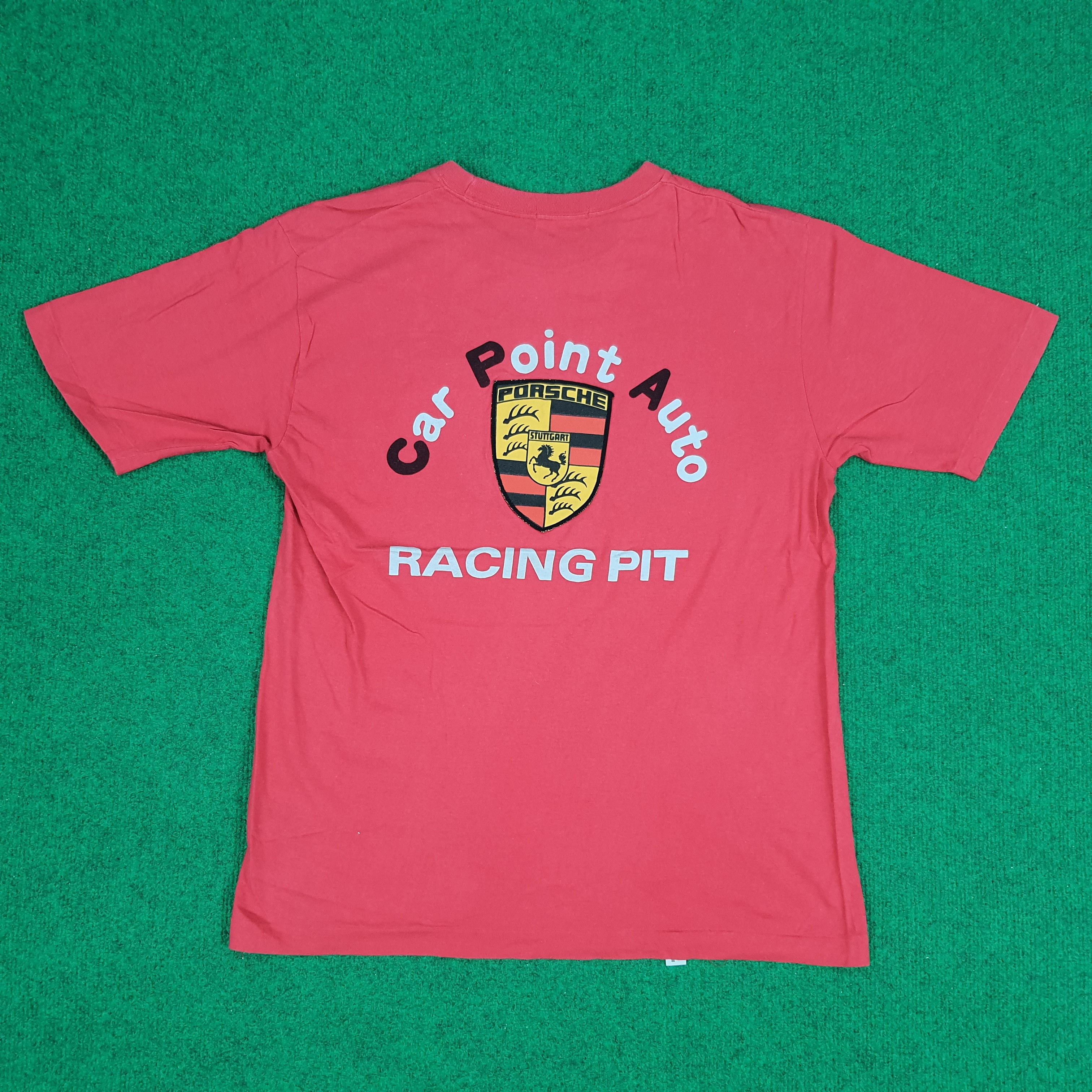 Porsche Design × Vintage Vintage Porsche Racing Pit Motorsports Big Logo Tshirt Size US M / EU 48-50 / 2 - 1 Thumbnail