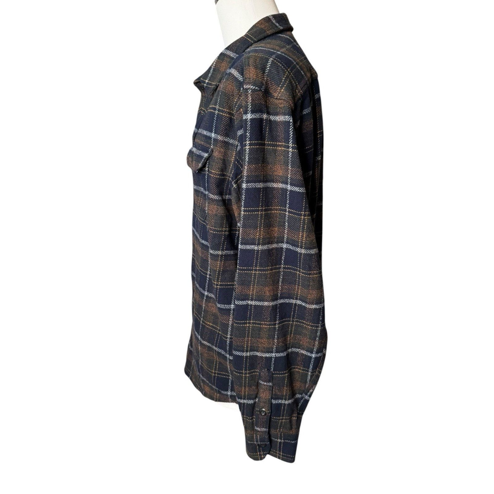 Orvis Orvis Thick Flannel Shirt Jacket Shacket Blue Brown Size US XL / EU 56 / 4 - 4 Thumbnail