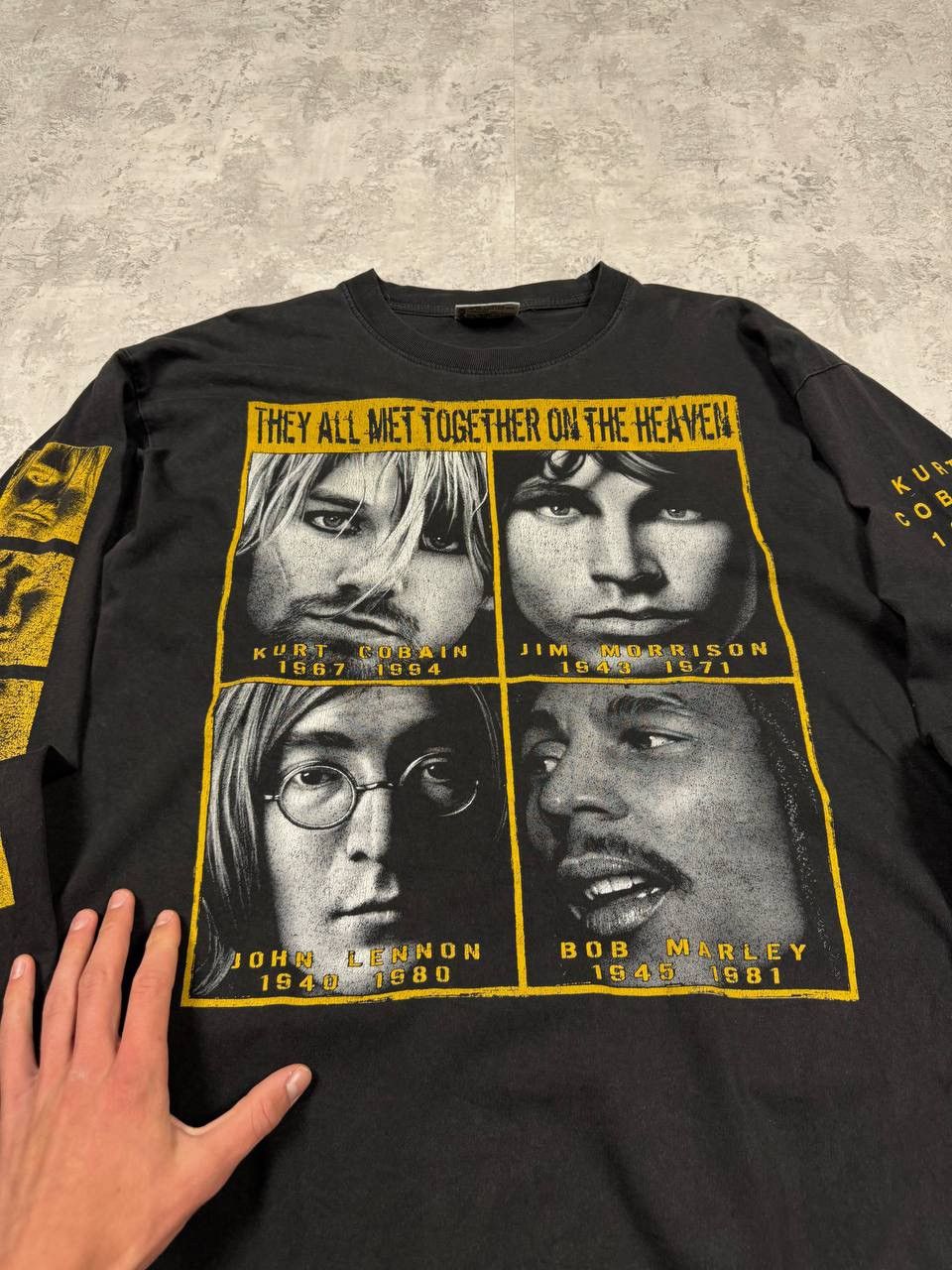 Band Tees Vintage They All Met Together On The Heaven Black Longsleeve Size US XL / EU 56 / 4 - 6 Thumbnail