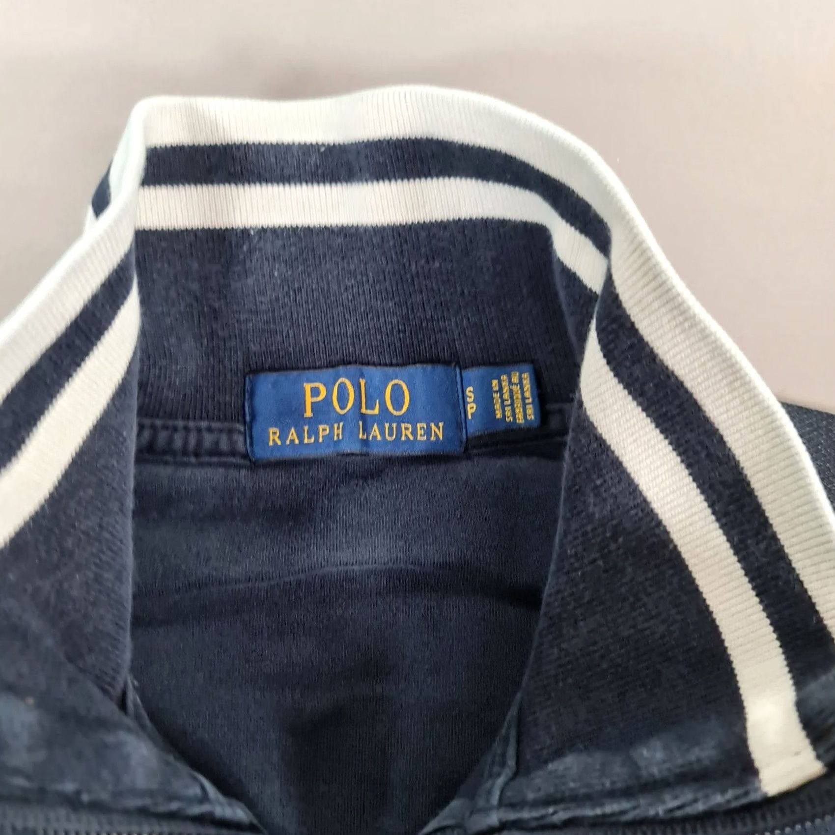 Polo Ralph Lauren Polo Ralph Lauren Mens Track Jacket Navy Blue M Cotton Full Zip Pockets Size US M / EU 48-50 / 2 - 3 Thumbnail