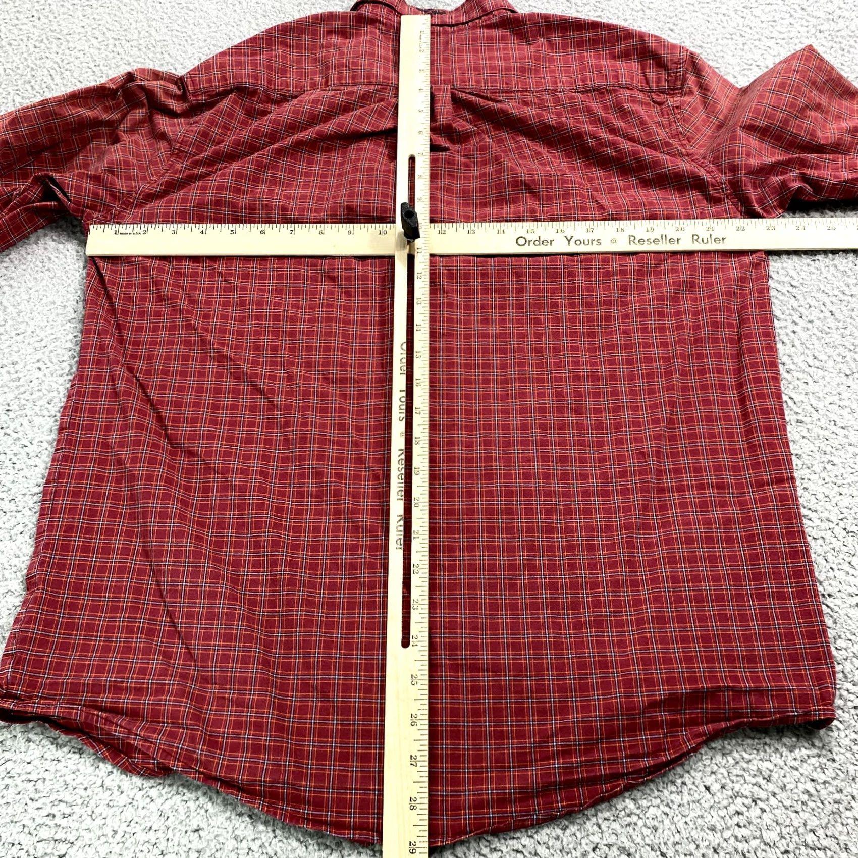 Wrangler Wrangler 20X Competition Shirt Mens Large Red Plaid Cowboy Rodeo Embroidered Size US L / EU 52-54 / 3 - 7 Thumbnail