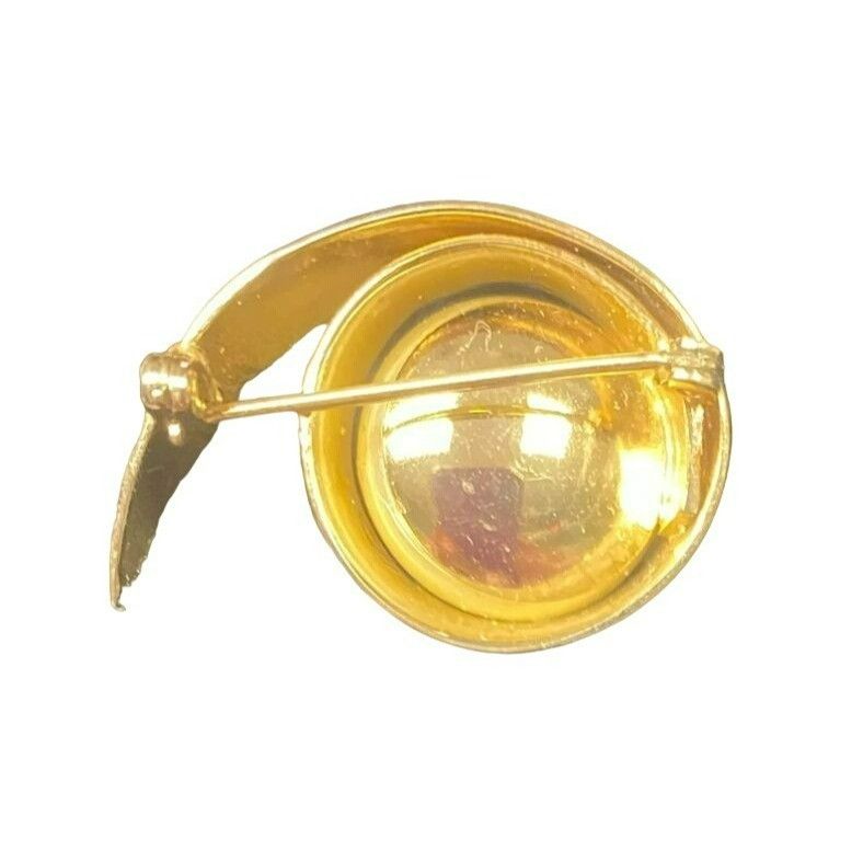 Other Rare Vintage signed Bergere Gold tone and Faux Pearl Brooch Size ONE SIZE - 3 Thumbnail