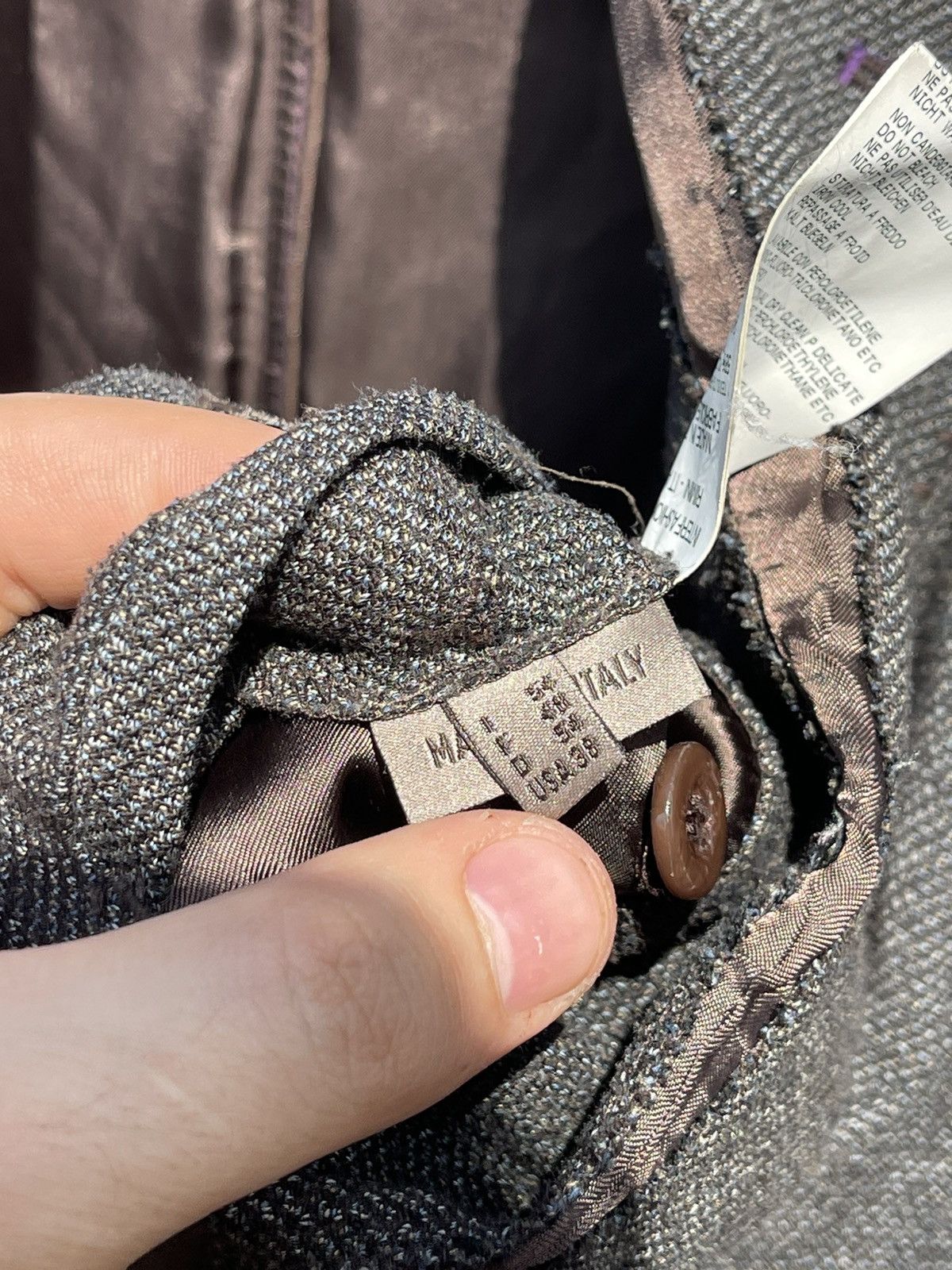 Marithe + Francois Girbaud Marithe Francois Girbaud grey pattern wool blazer jacket Size 54R - 15 Thumbnail