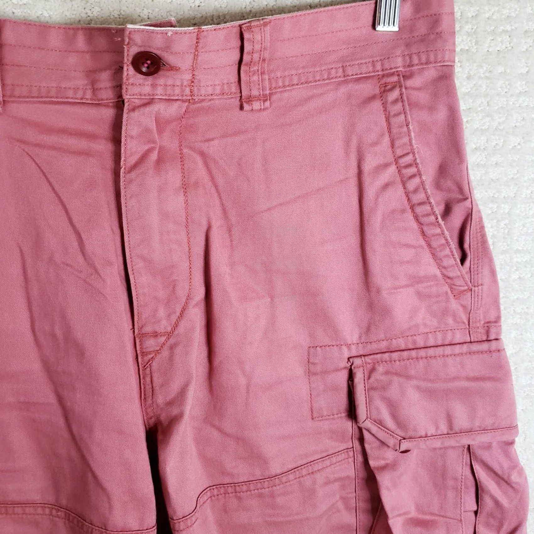 Polo Ralph Lauren VINTAGE Polo Ralph Lauren Mens Chino Shorts 34x10 Dark Pink Pleated Cotton Regular 8 Inseam Casual Beach Golf Mens Size US S / EU 44-46 / 1 - 5 Thumbnail
