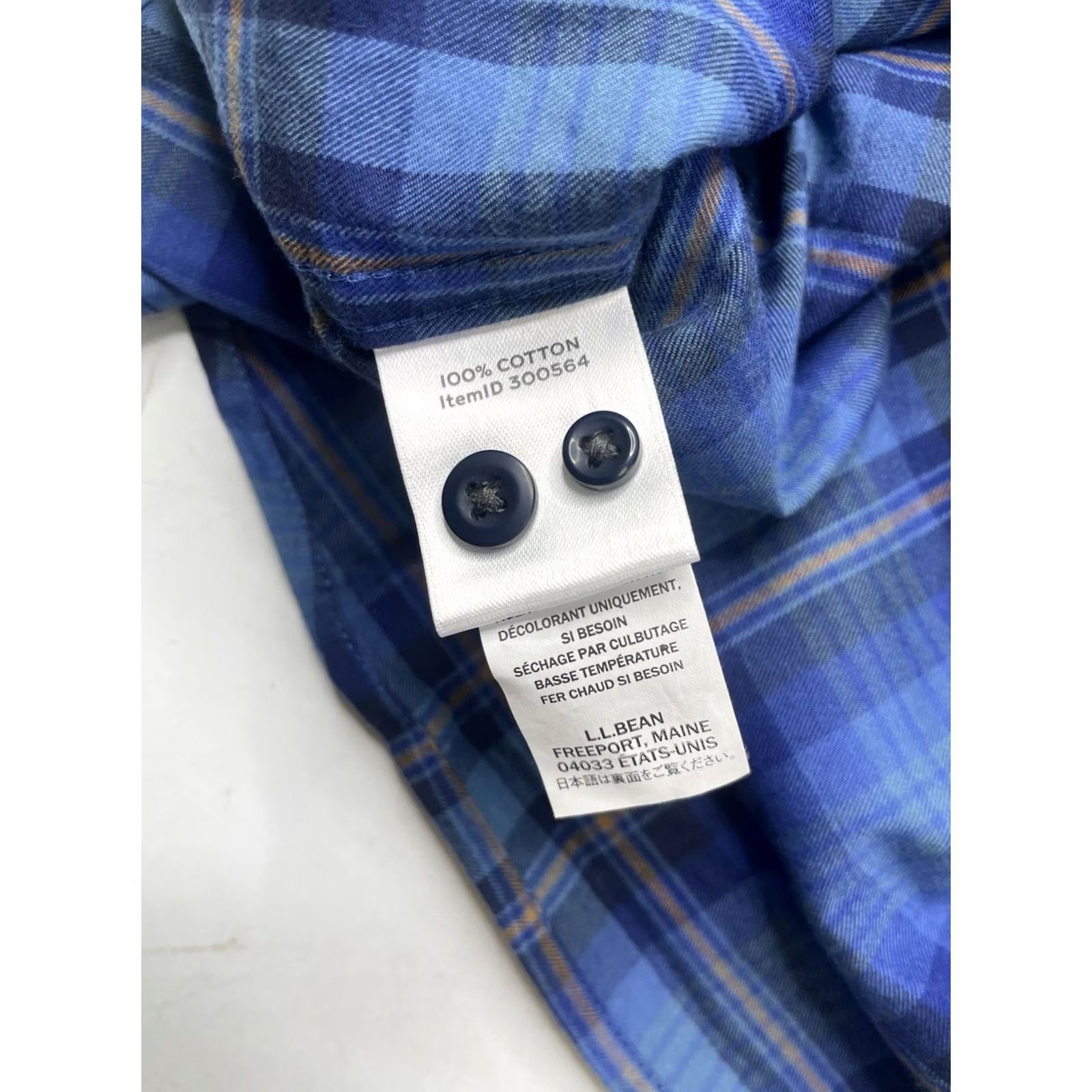 Vintage LL Bean Signature Shirt Mens XL Blue Slim Fit Plaid Flannel 300564 Size US XL / EU 56 / 4 - 7 Thumbnail