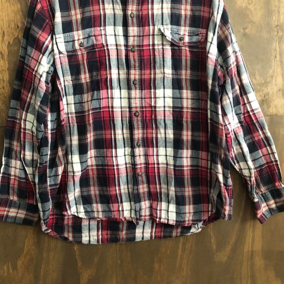 Timberland VINTAGE Timberland Mens Shirt Red Multi Plaid Flannel Button Down 100% Cotton XLarge Size US XL / EU 56 / 4 - 3 Thumbnail
