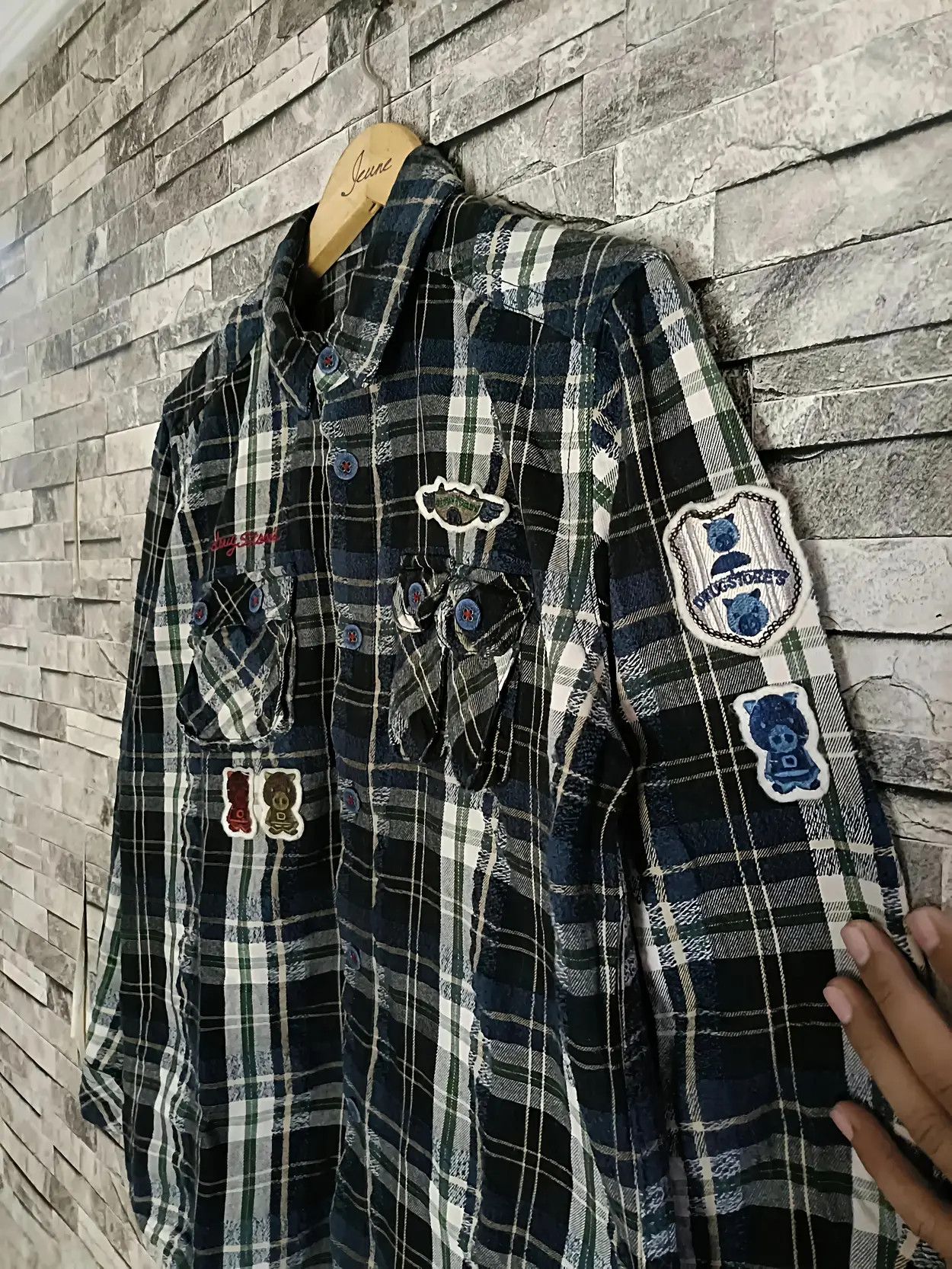 Japanese Brand Drug store's multi pockets plaid flannel shirt Size US L / EU 52-54 / 3 - 2 Thumbnail
