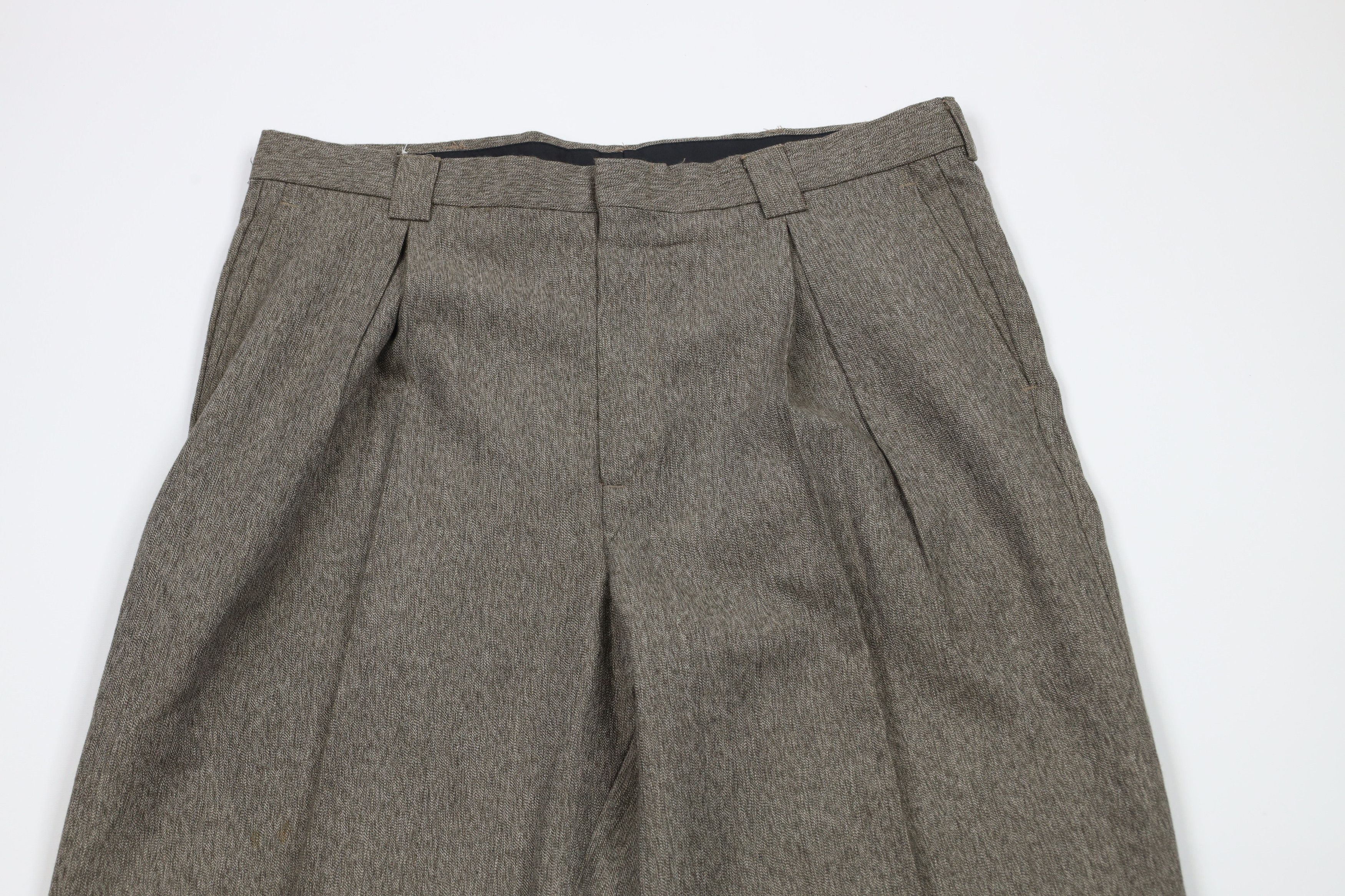 Vintage Vintage 90s Streetwear Fleck Pleated Wide Leg Chino Pants Size US 34 / EU 50 - 2 Thumbnail