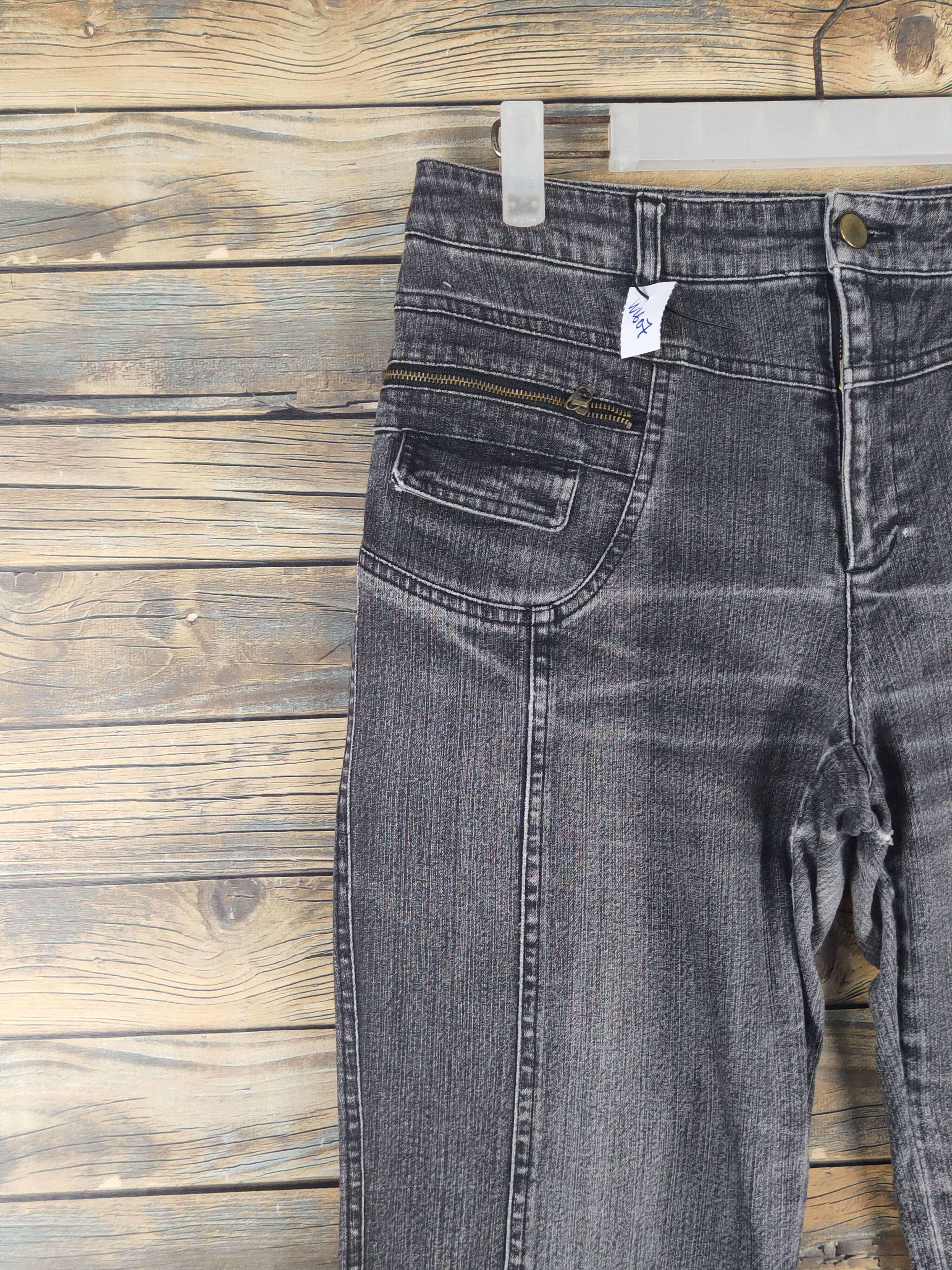 Japanese Brand Green Eye Black Distressed Ripped denim Jeans #W1607 Size 27" / US 4 / IT 40 - 4 Thumbnail