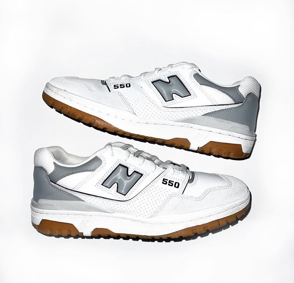 New Balance New Balance 550 White Slate Grey Size US 10.5 / EU 43-44 - 1 Thumbnail